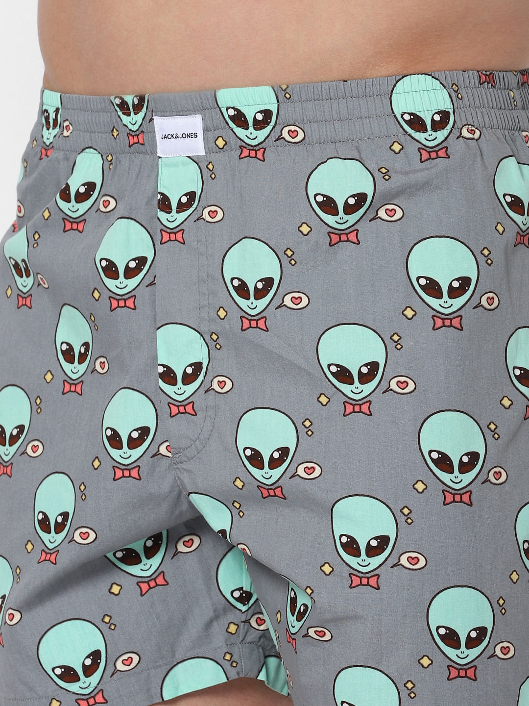 Grey Alien Print Boxers