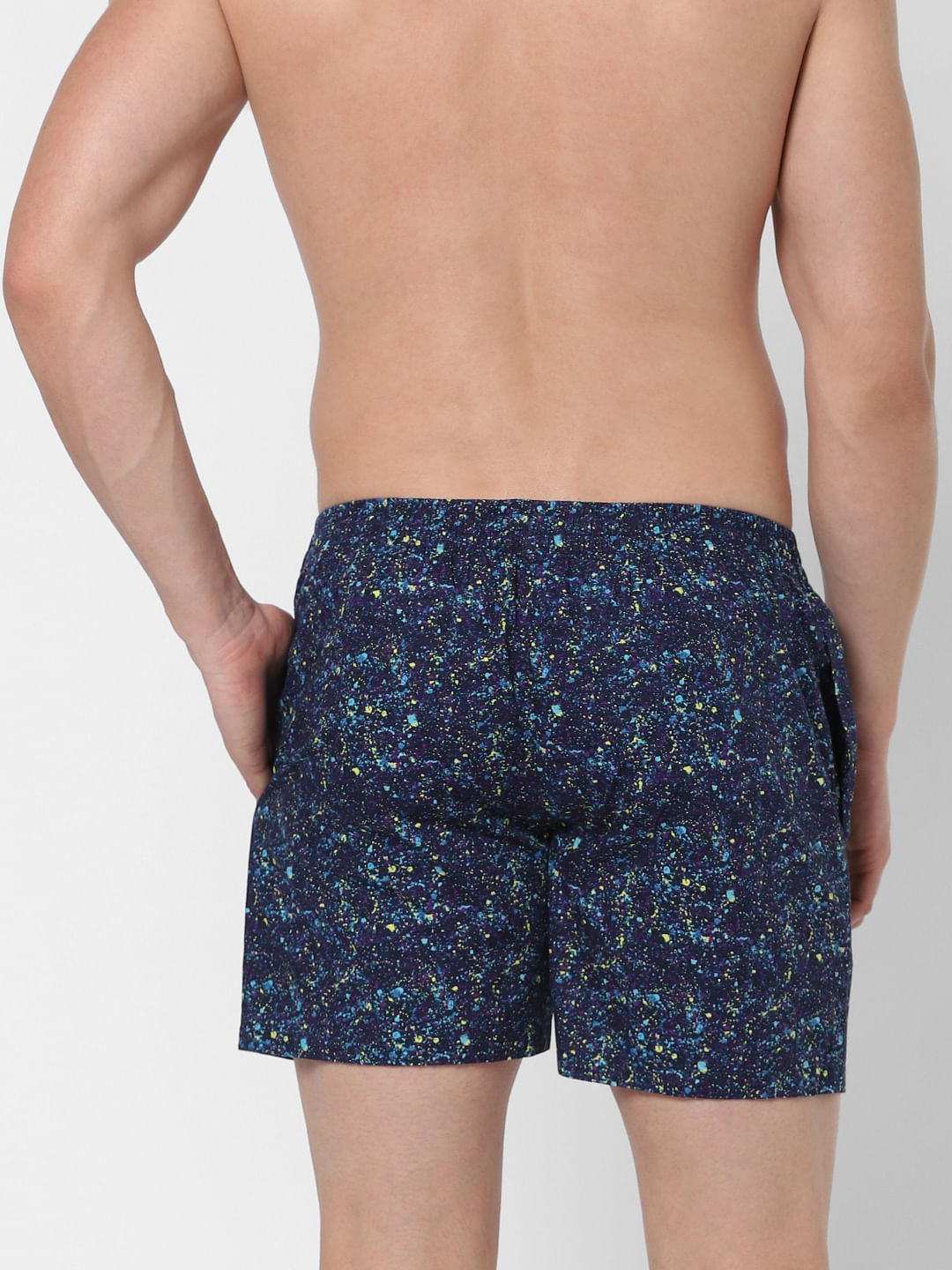Blue Galaxy Print Boxers