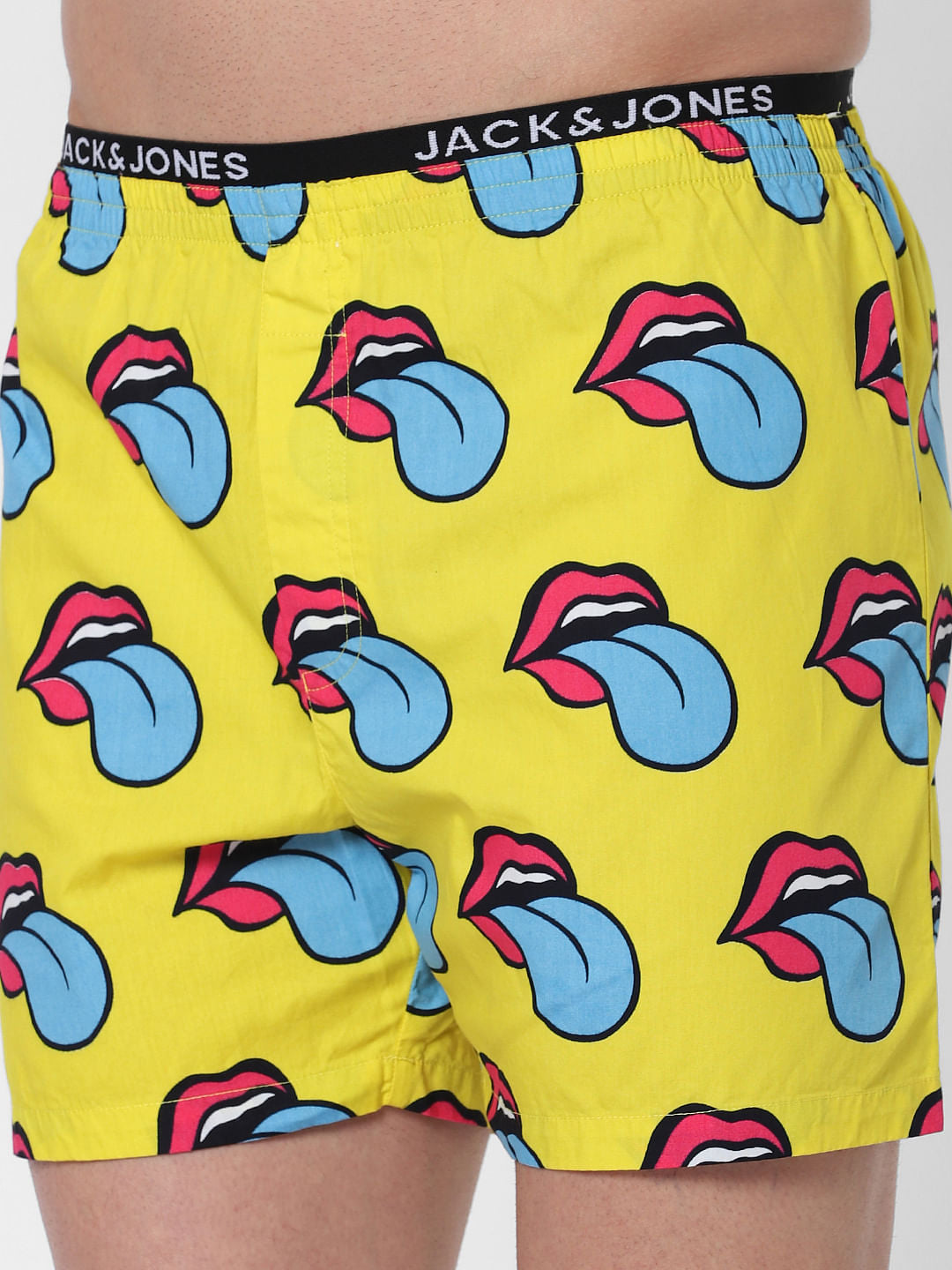 Yellow All Over Lips Print Boxers