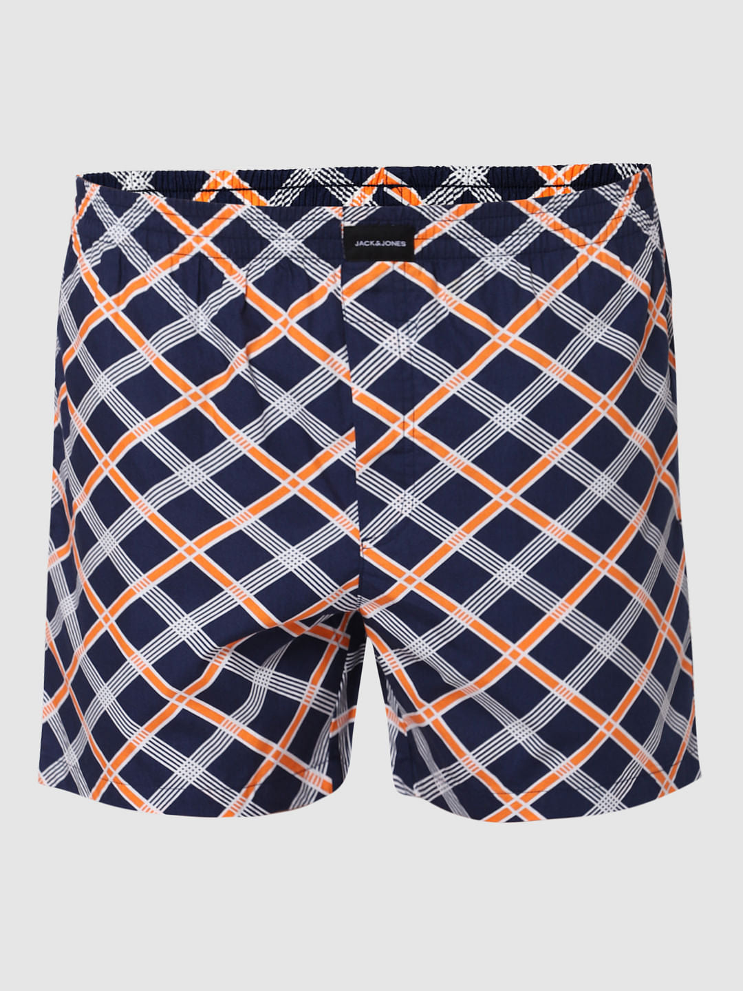 Blue Check Print Boxers