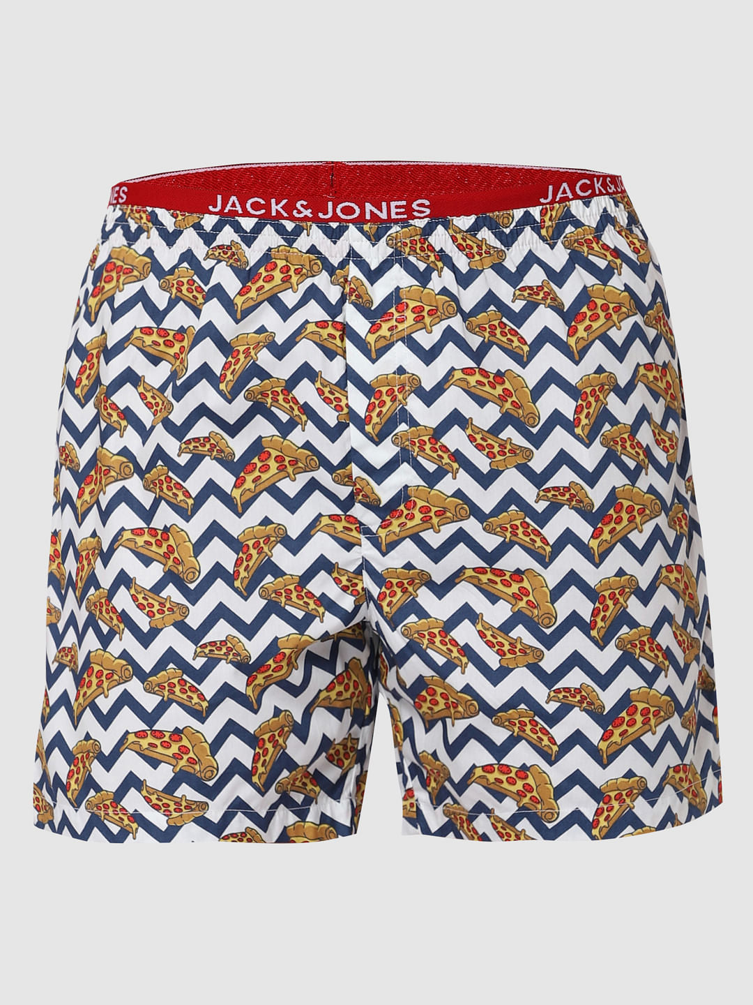 White Pizza Print Boxers