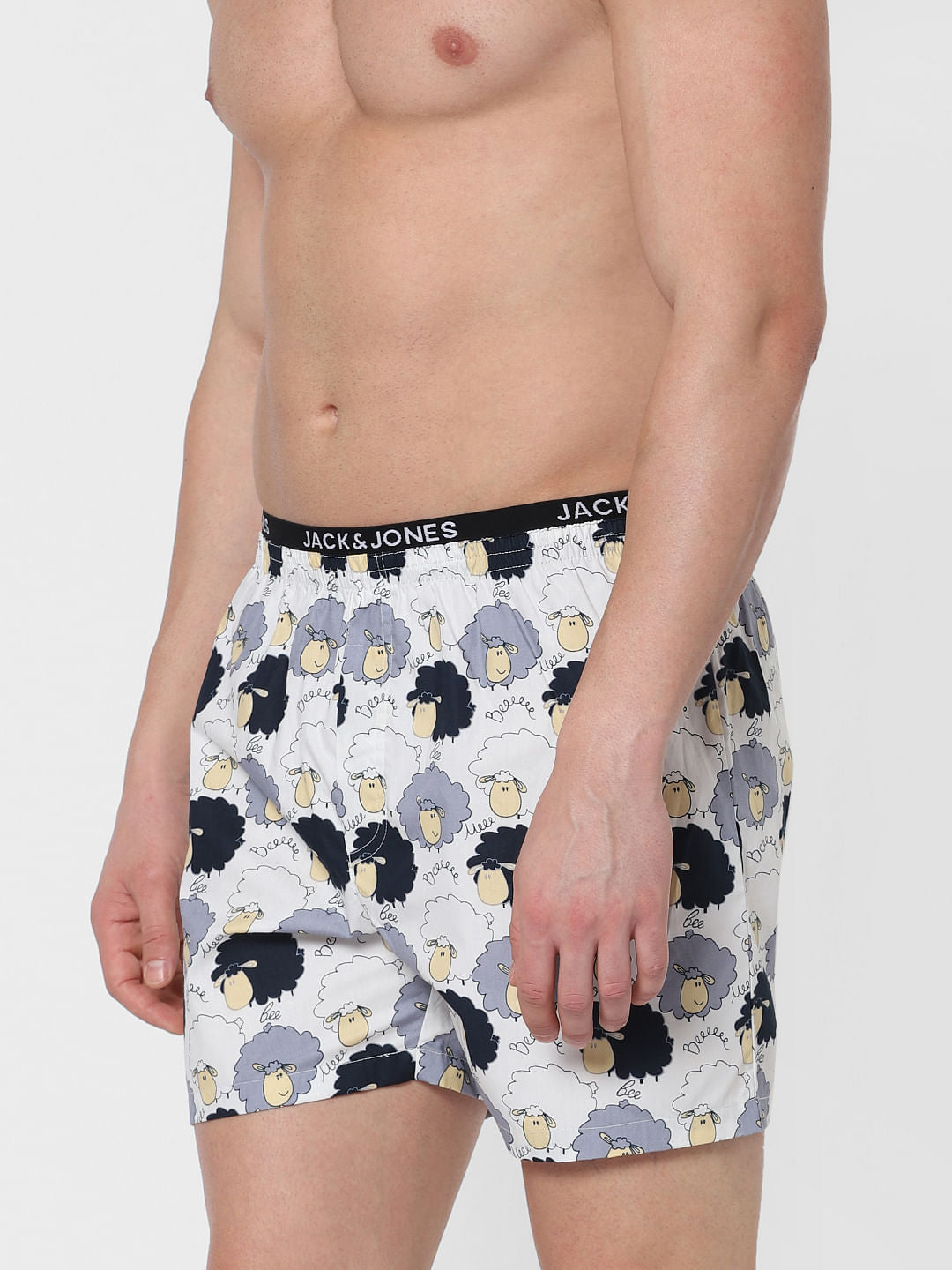 White Sheep Print Boxers