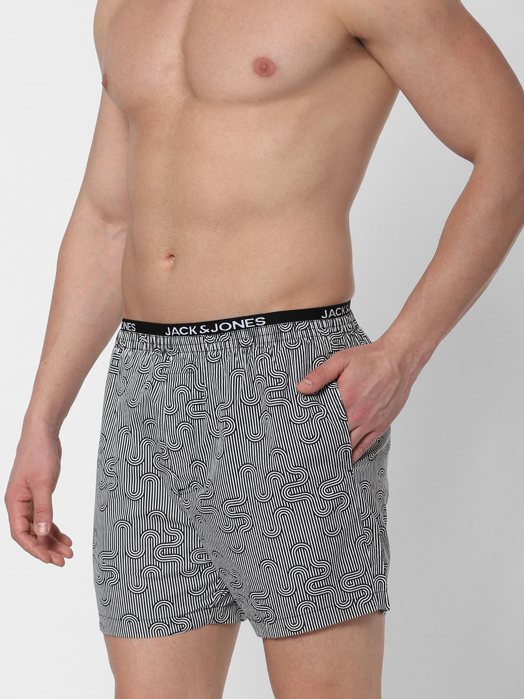 Grey Striped Boxers