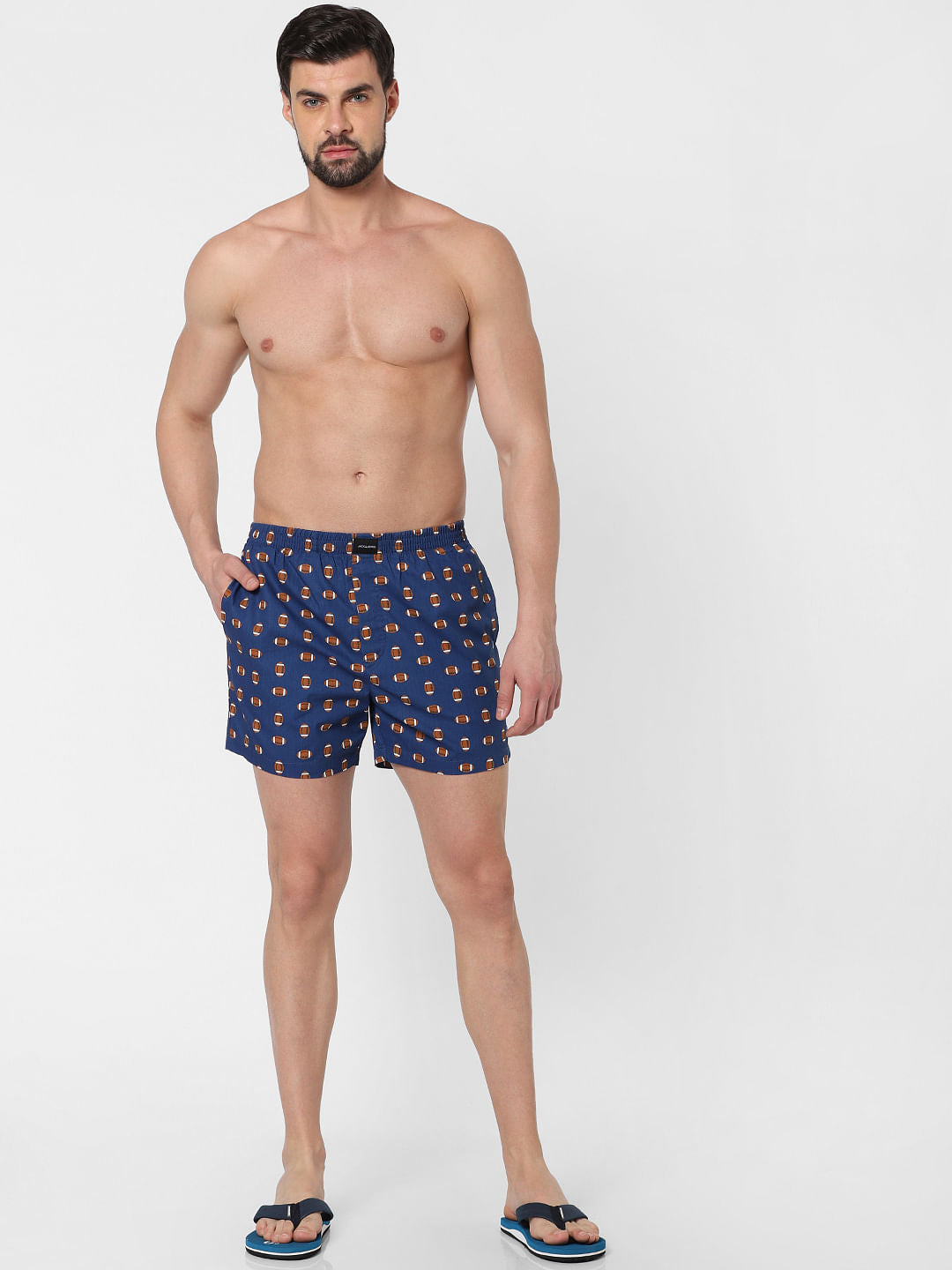 Blue Printed Boxers