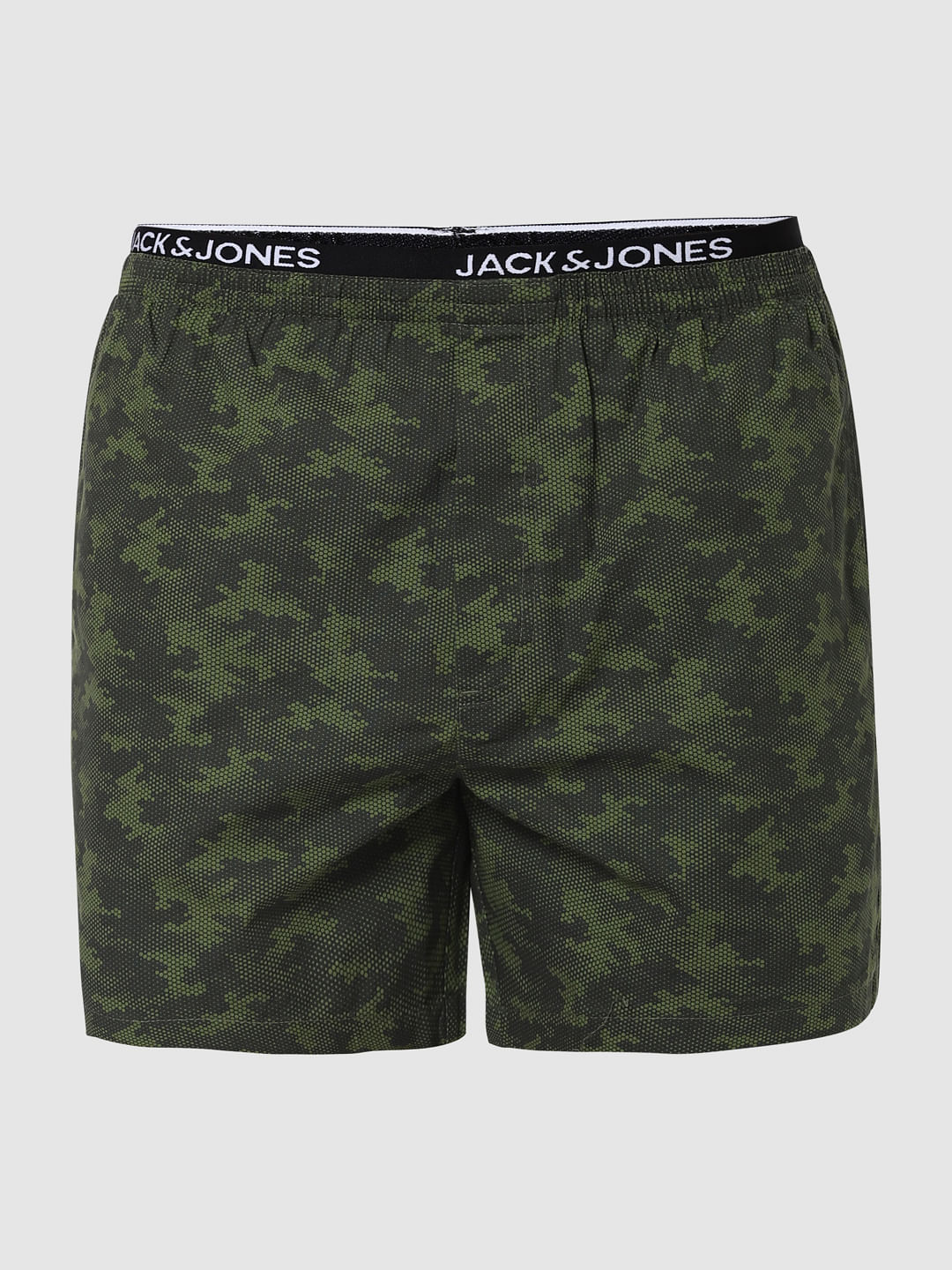 Green Camo Print Boxers