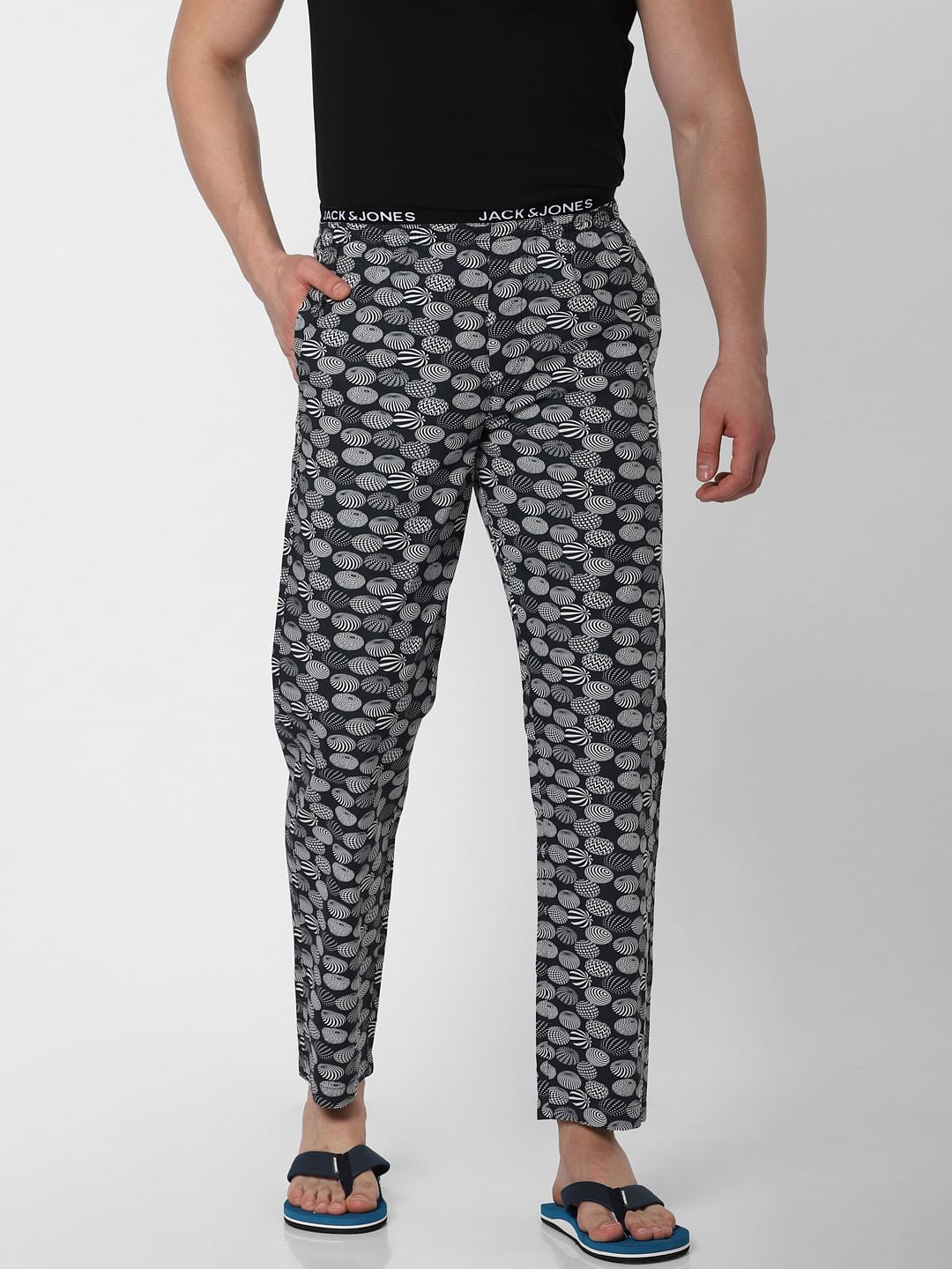 Black All Over Print Pyjama