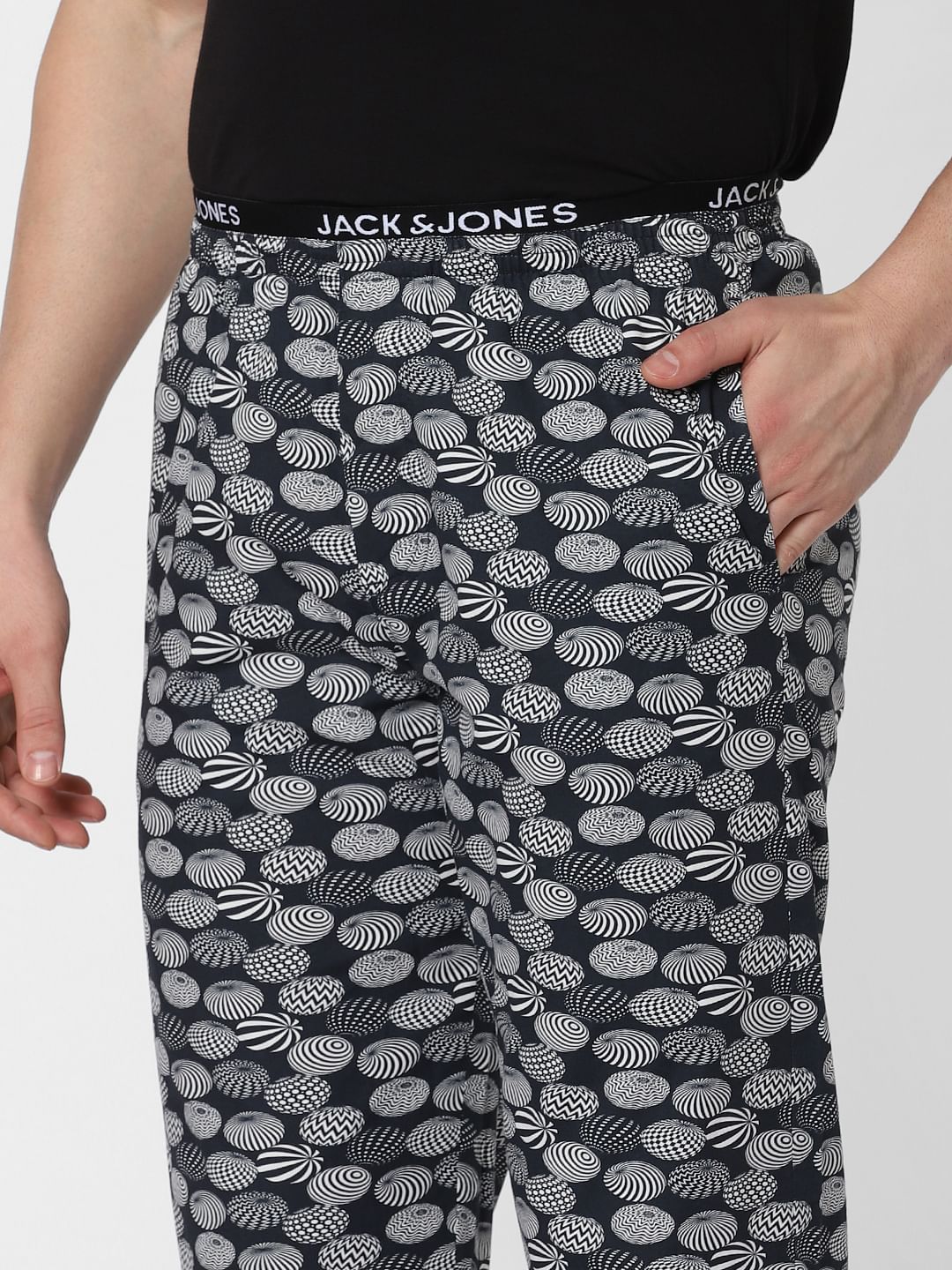 Black All Over Print Pyjama
