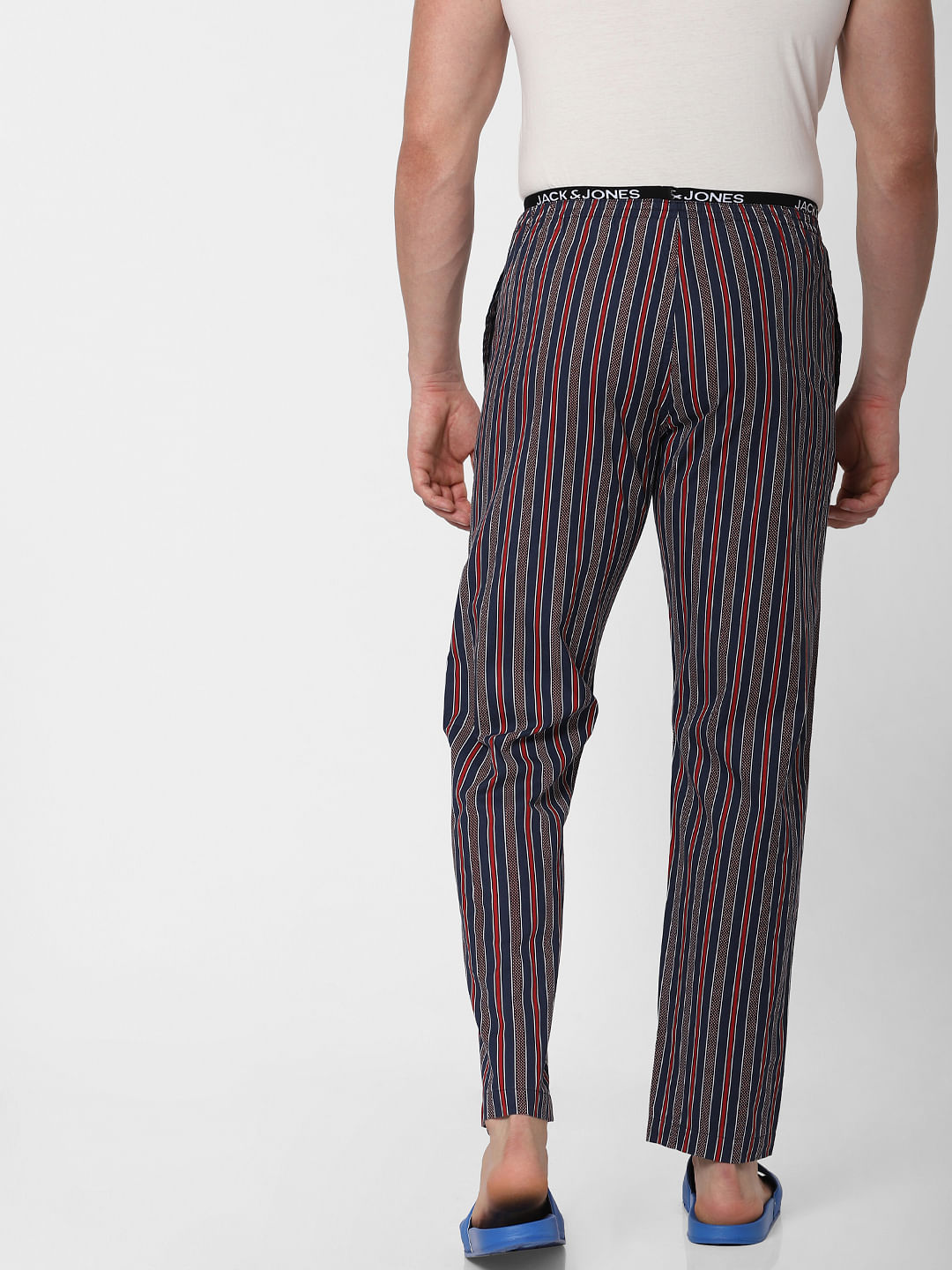Navy Blue Striped Pyjama