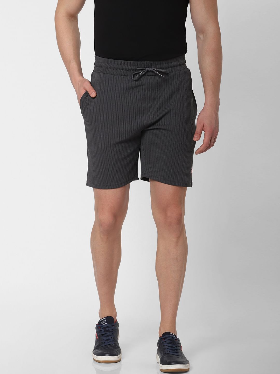 Dark Grey Logo Print Sweatshorts