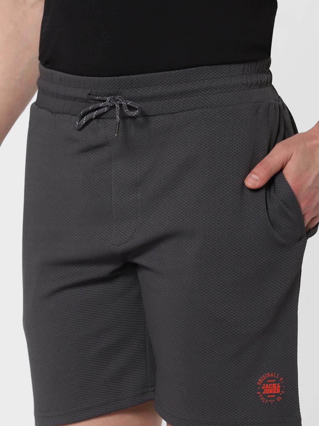 Dark Grey Logo Print Sweatshorts