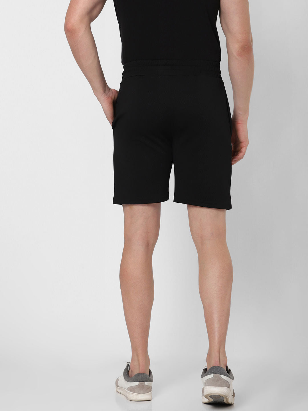 Black Logo Print Sweatshorts