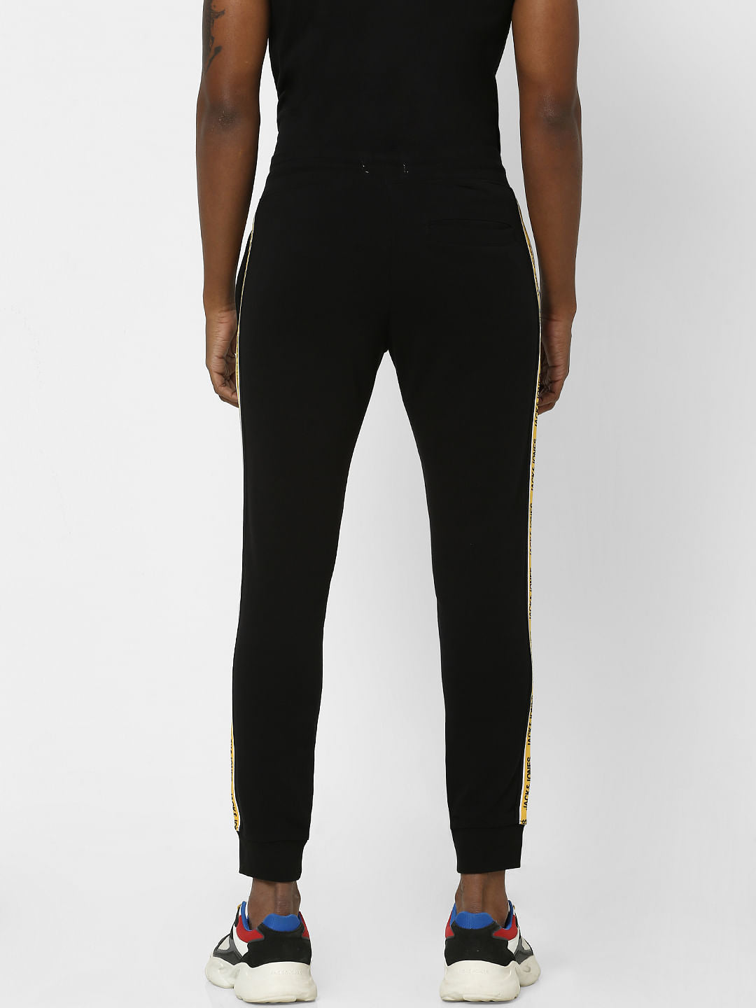 Black Tape Detail Trackpants