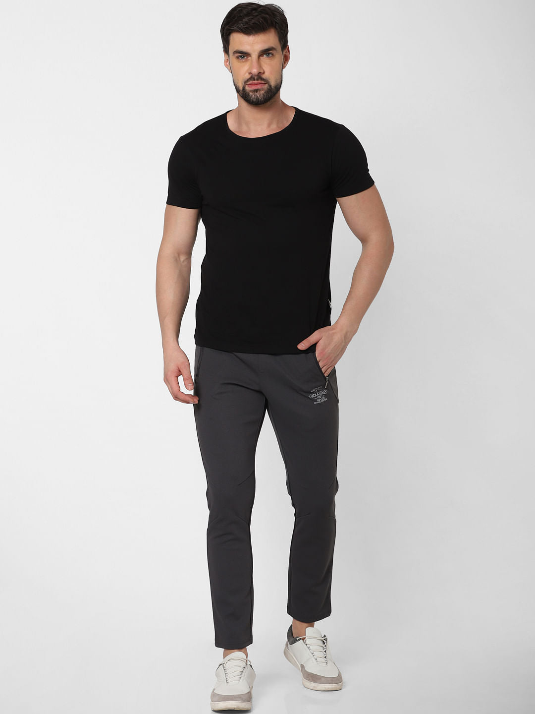 Dark Grey Side Zip Trackpants