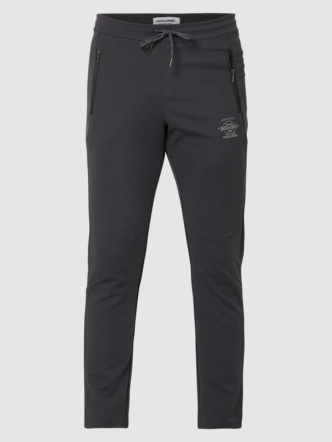 Dark Grey Side Zip Trackpants
