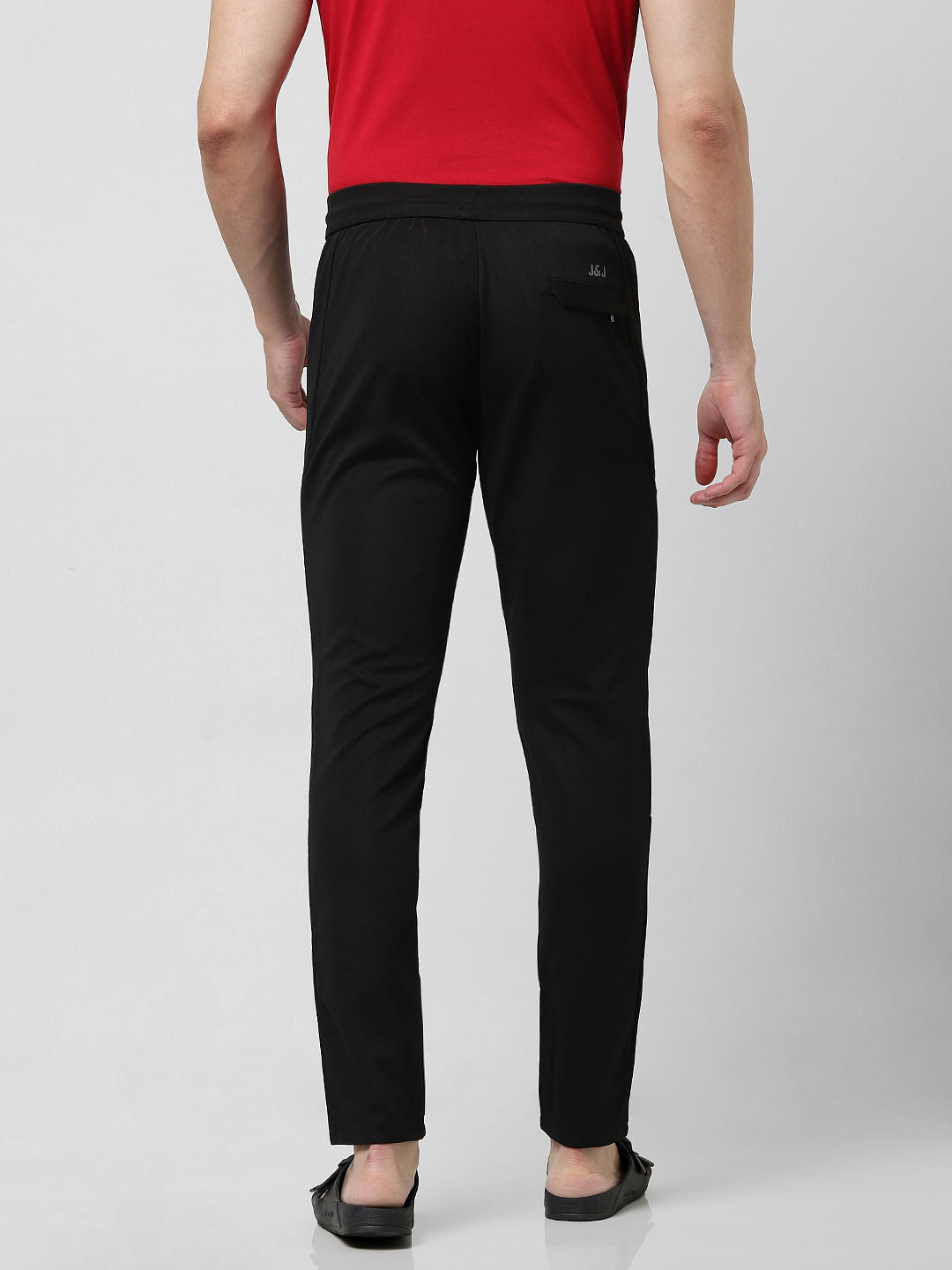 Black Low Rise Trackpants
