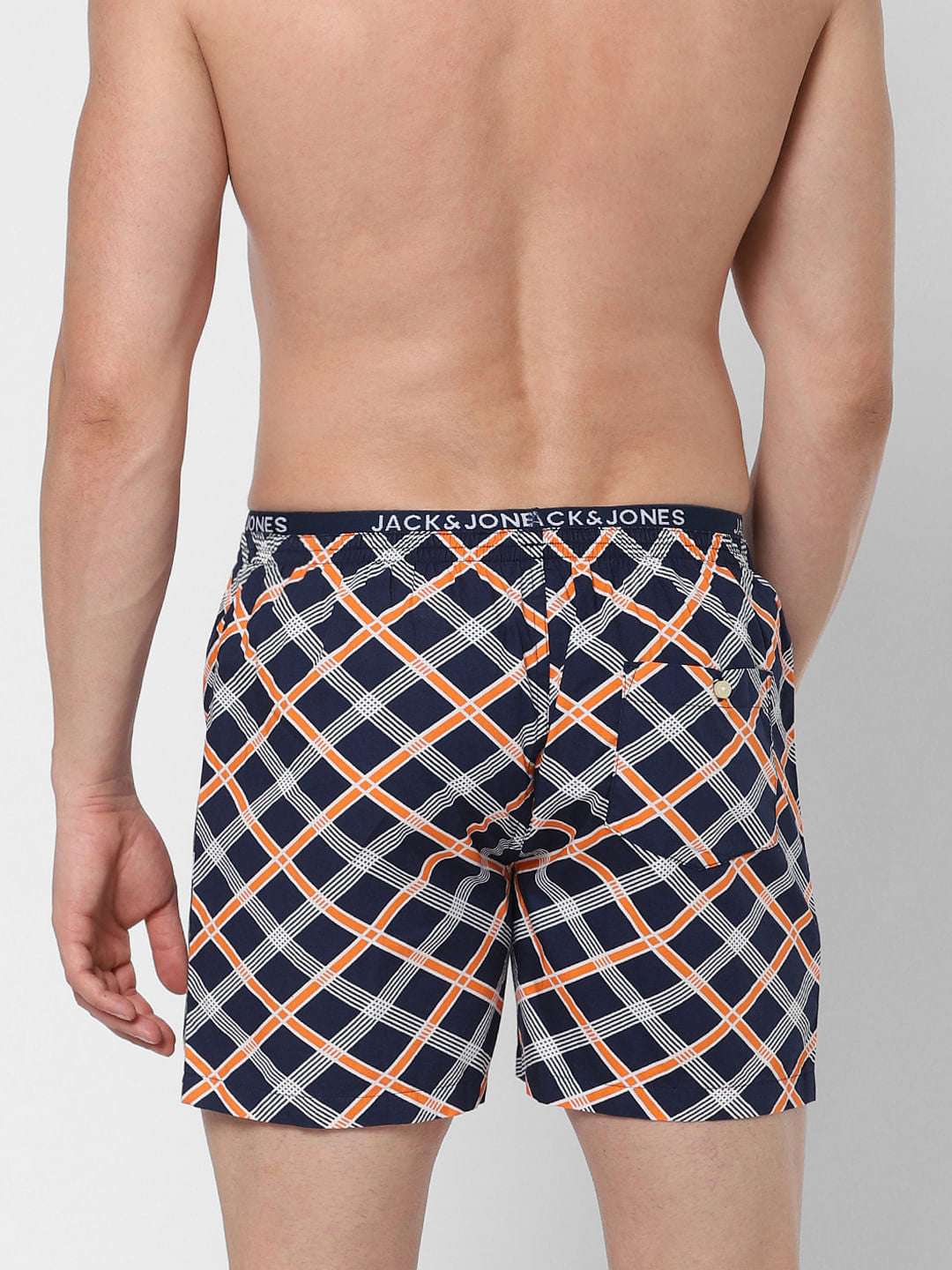Dark Blue Check Boxers