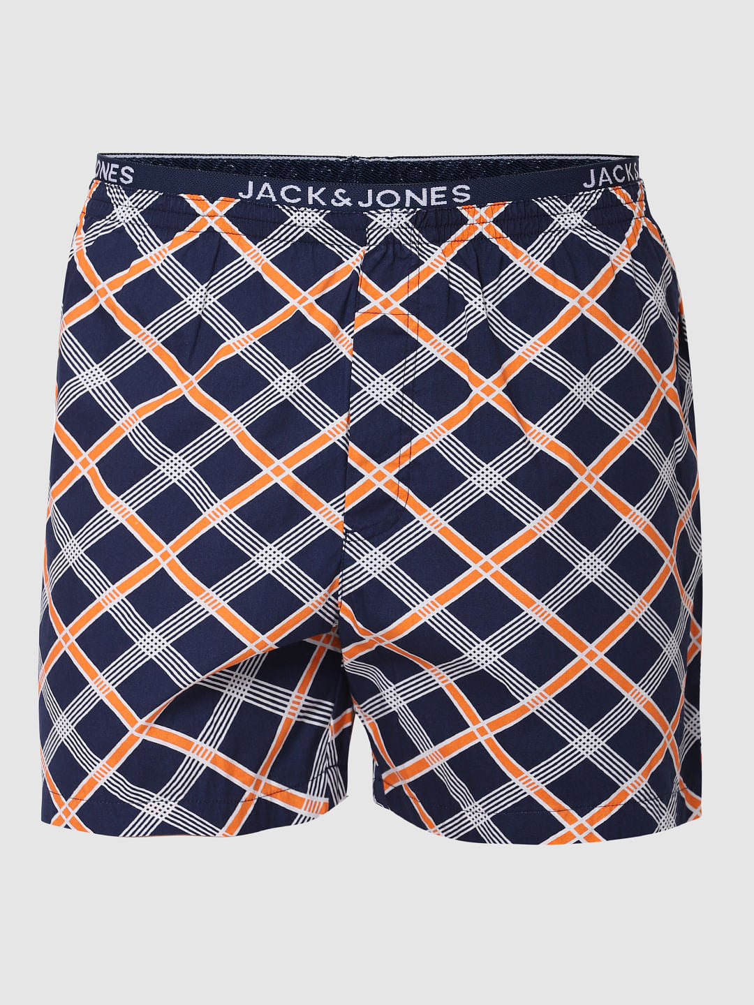 Dark Blue Check Boxers