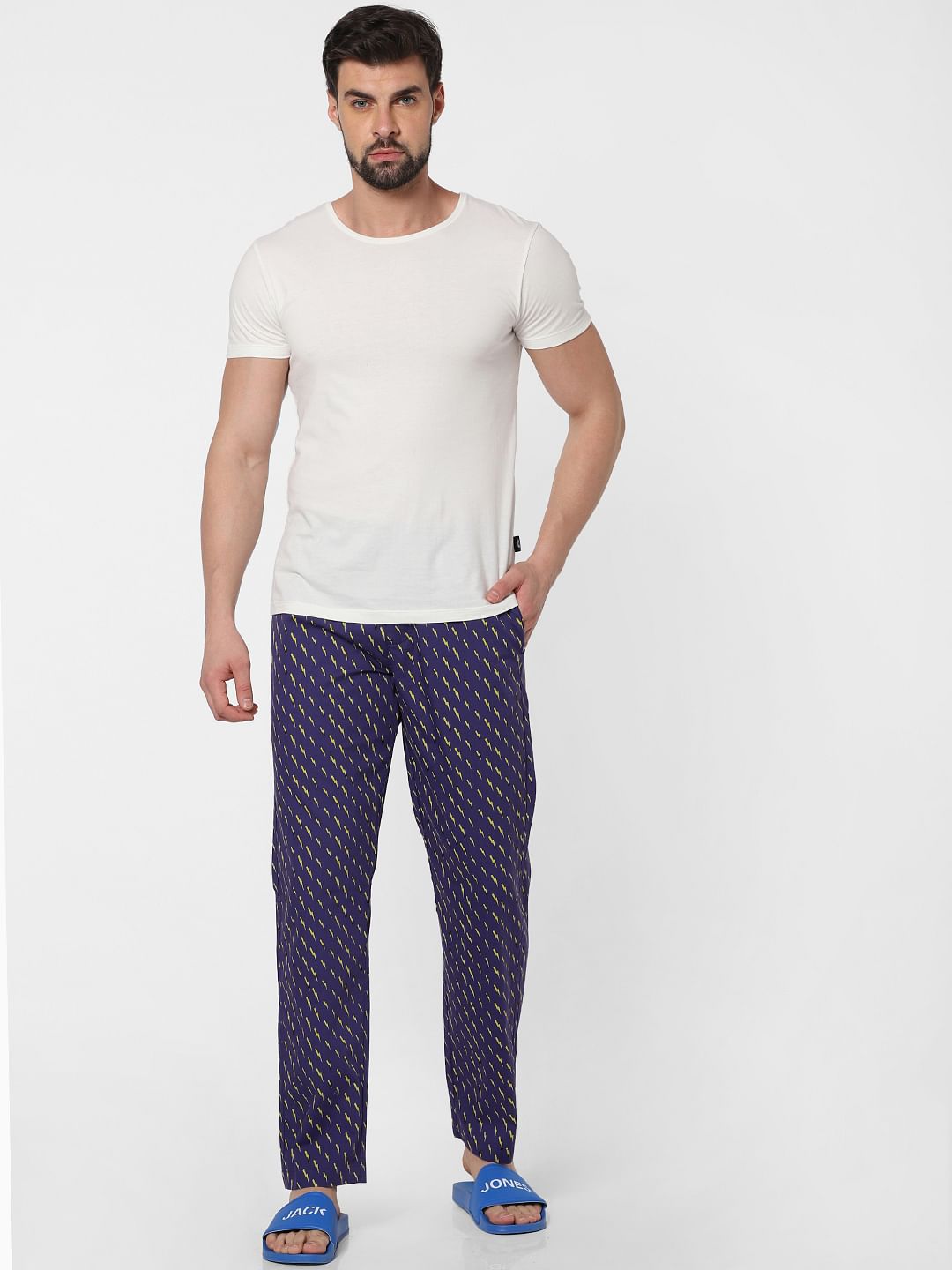 Blue All Over Print Pyjamas - S