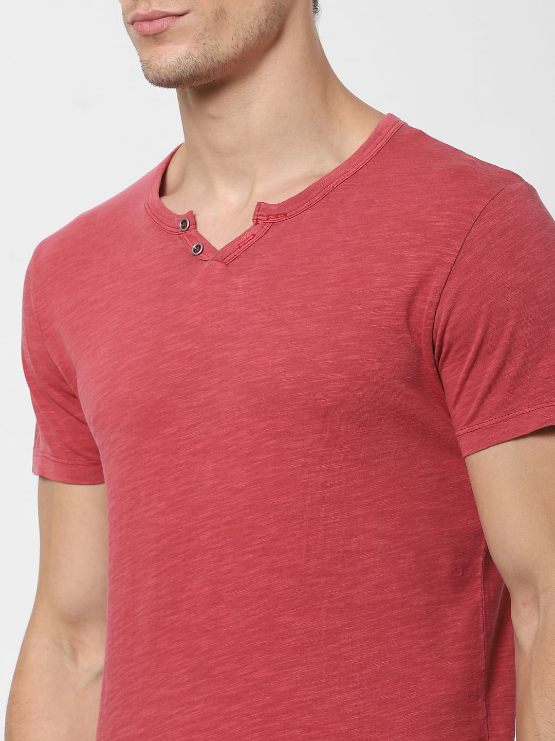 Red V Neck T-shirt