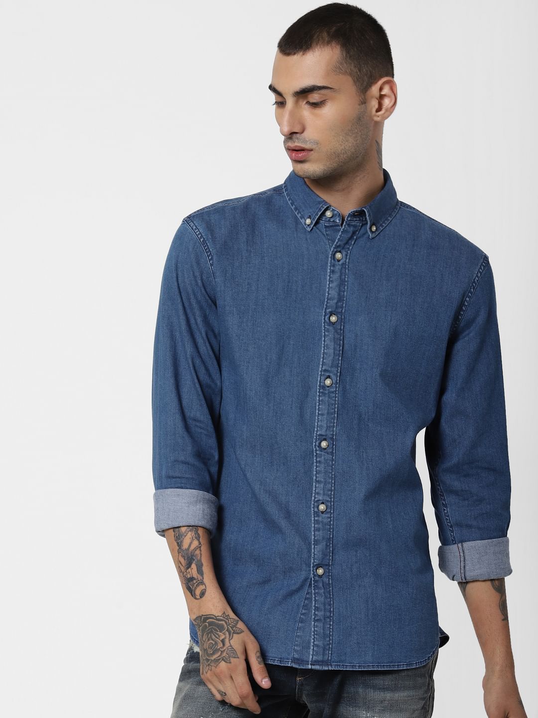 Blue Denim Full Sleeves Shirt