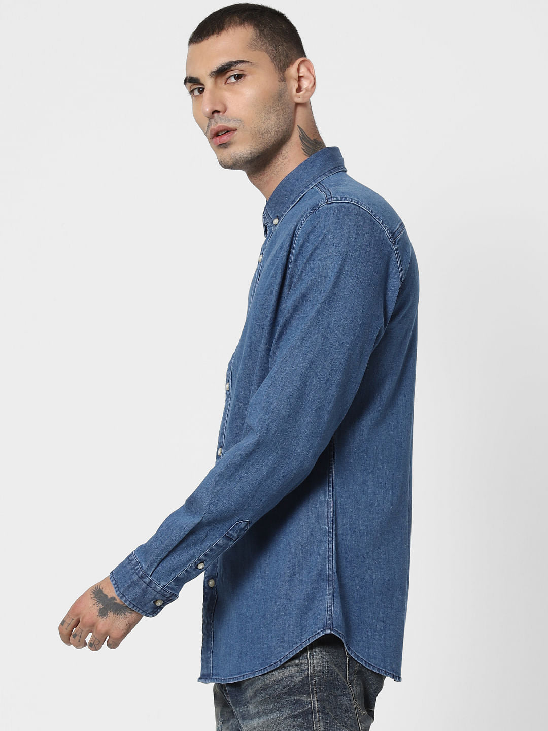 Blue Denim Full Sleeves Shirt