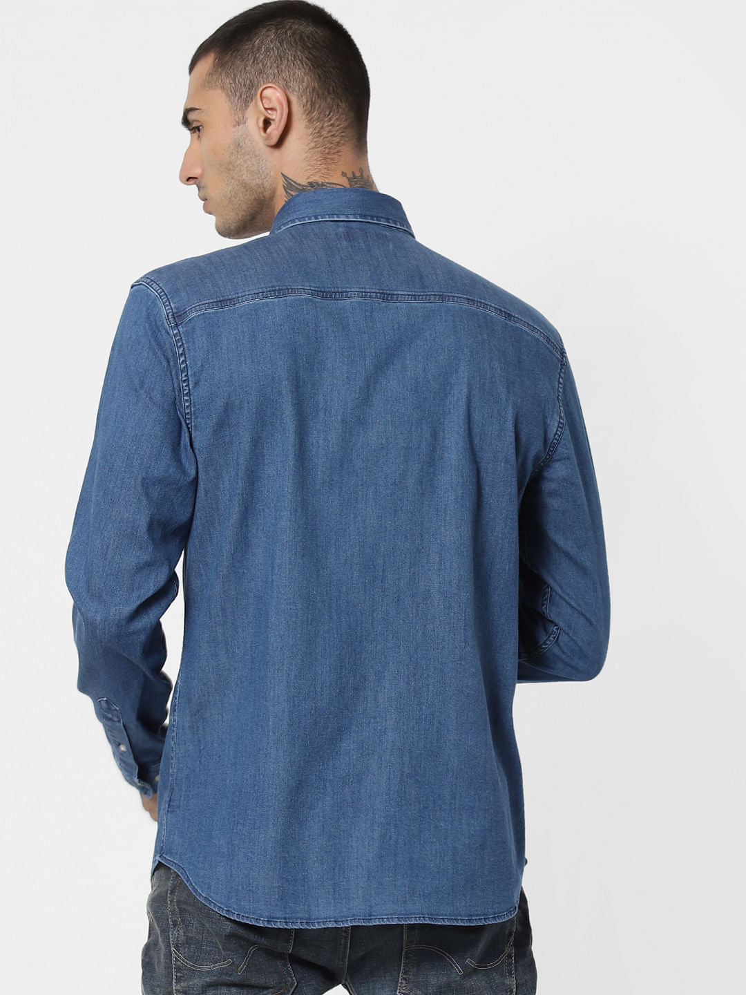 Blue Denim Full Sleeves Shirt