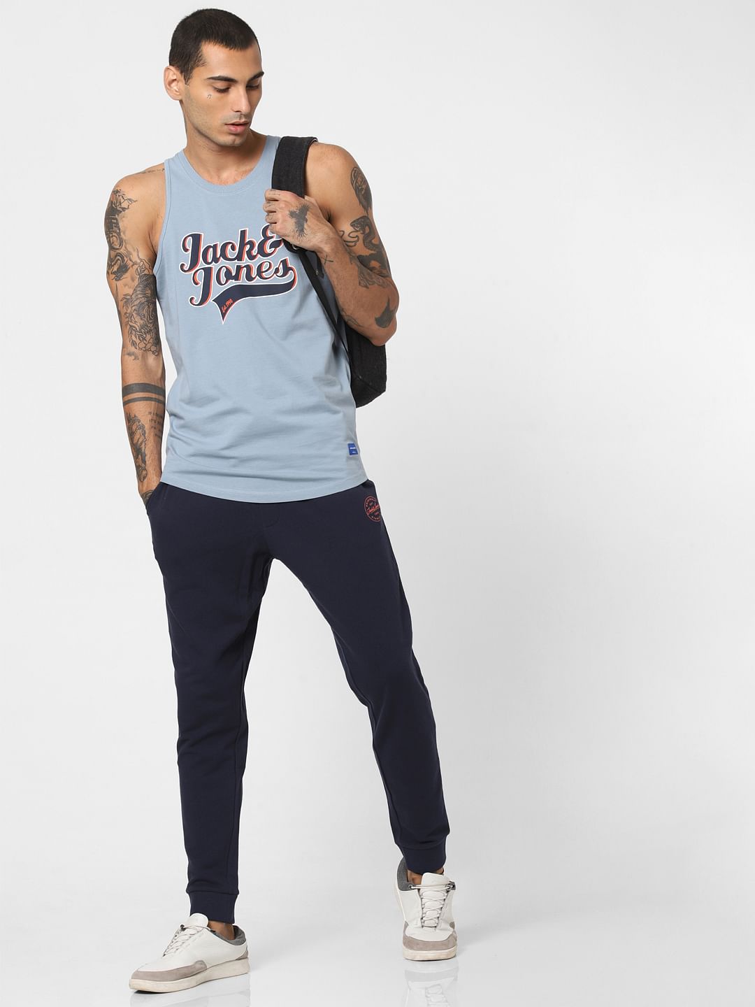 Navy Blue Drawstring Sweatpants