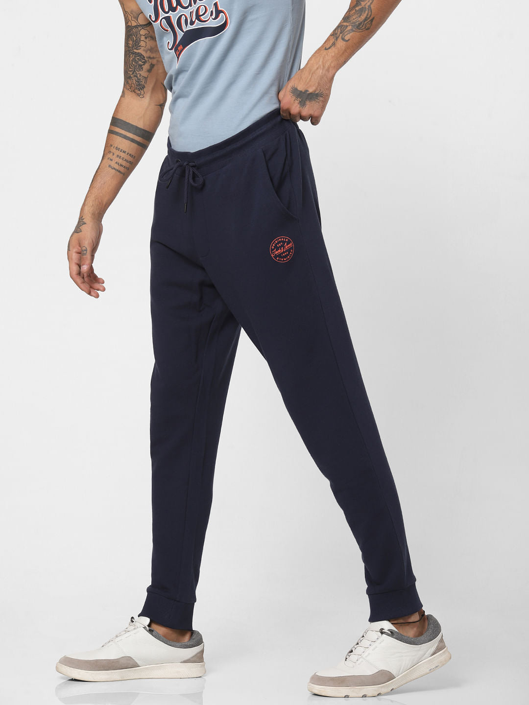 Navy Blue Drawstring Sweatpants