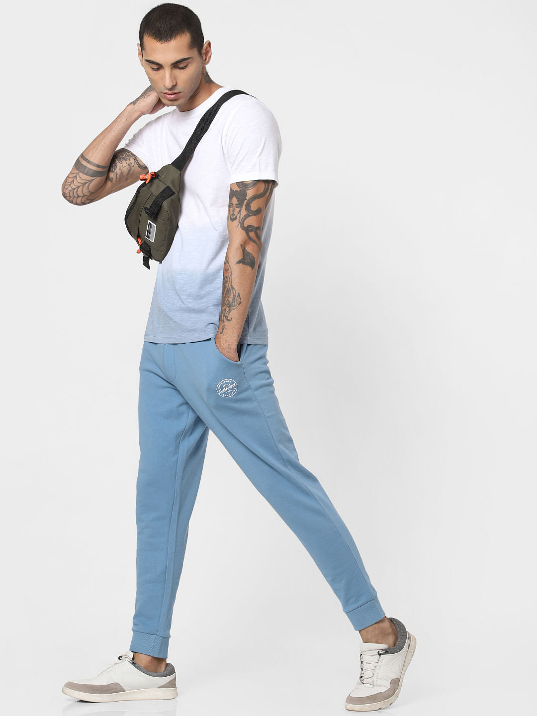 Blue Drawstring Sweatpants - S