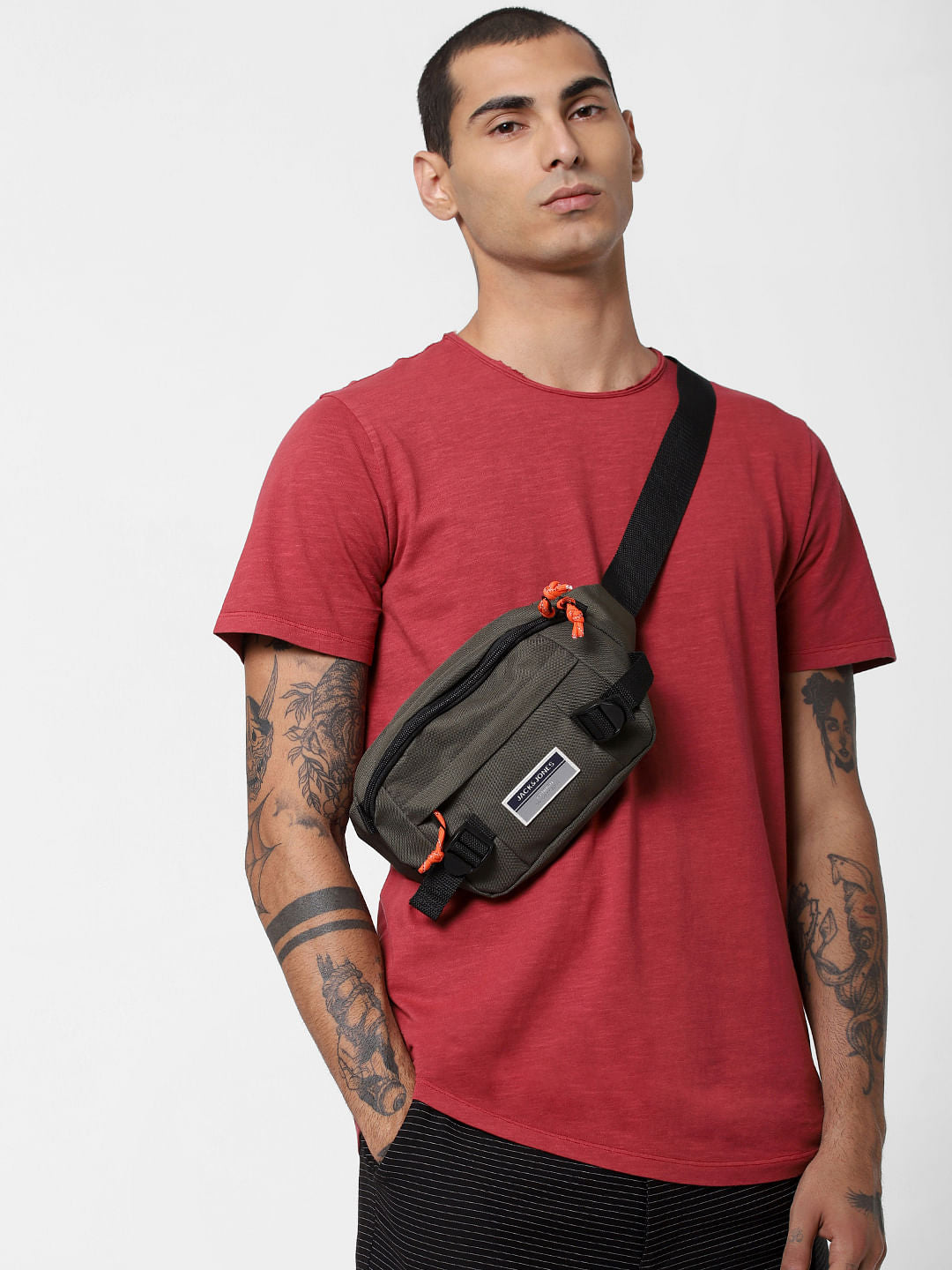 Red Crew Neck T-shirt - S
