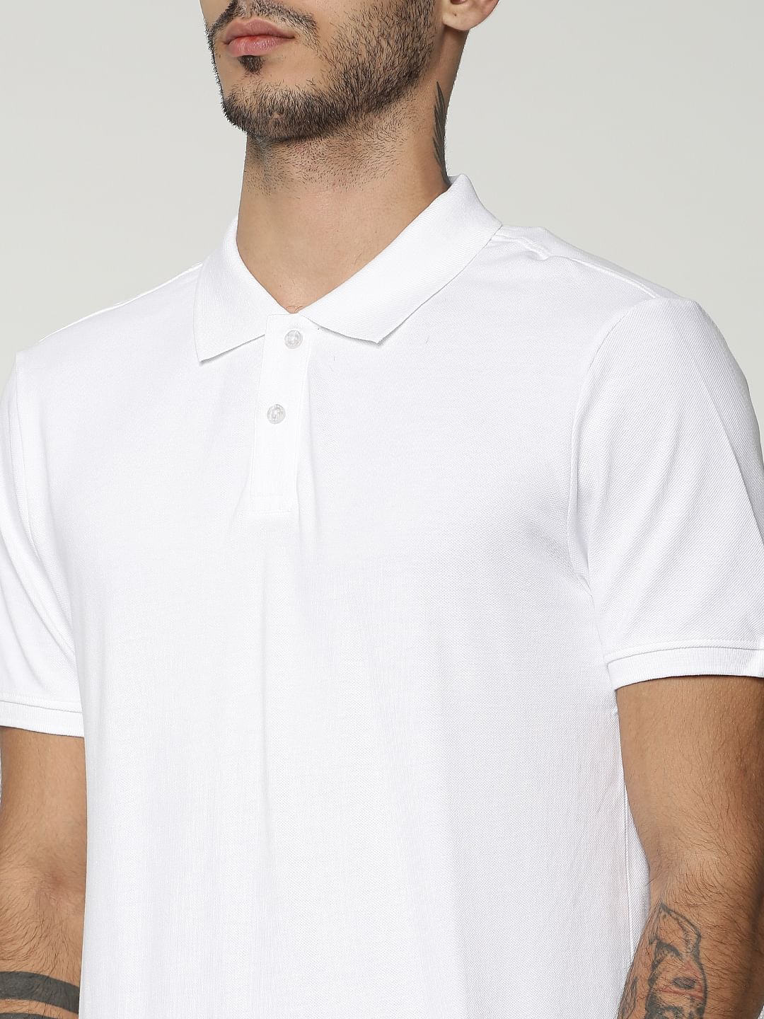 White Cotton Polo