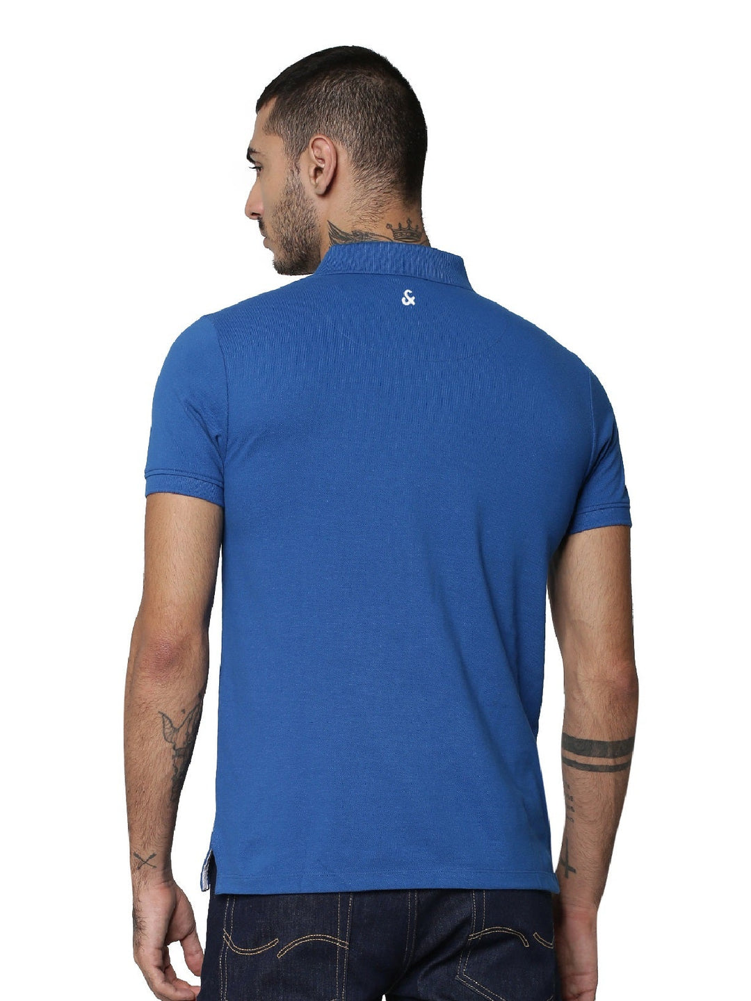 Electric Blue Cotton Polo