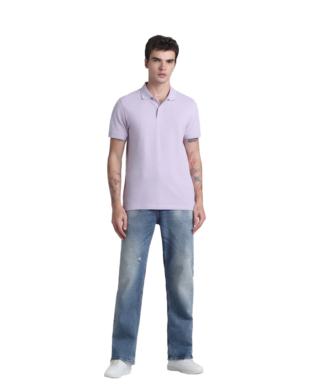 Lavender Cotton Polo