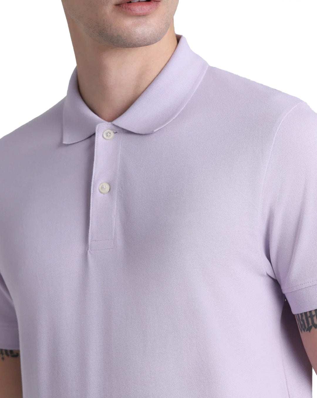 Lavender Cotton Polo