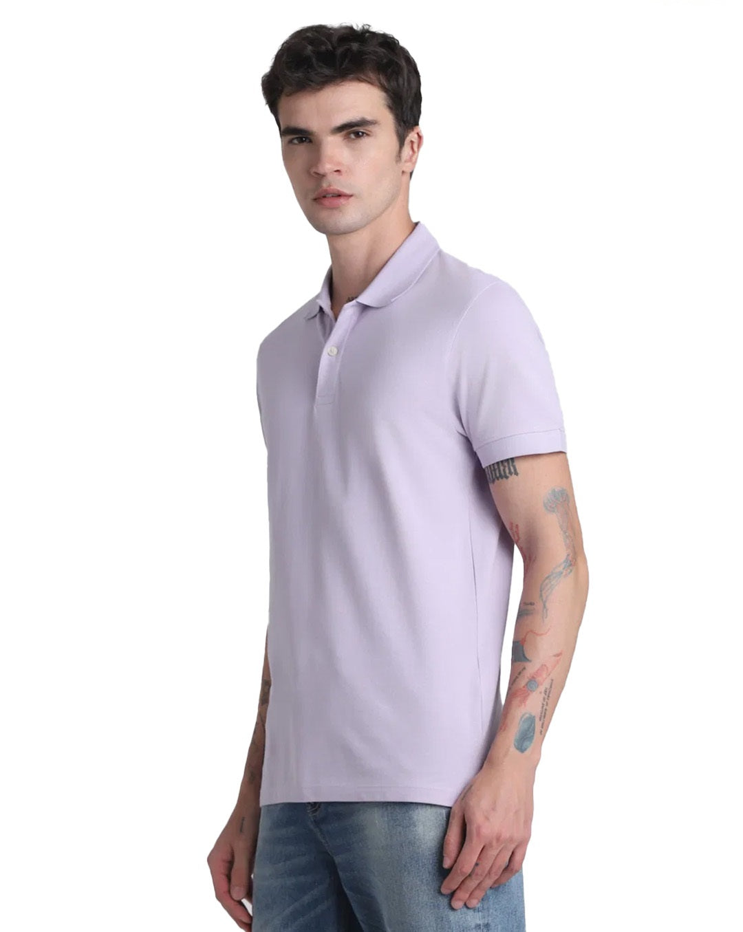 Lavender Cotton Polo