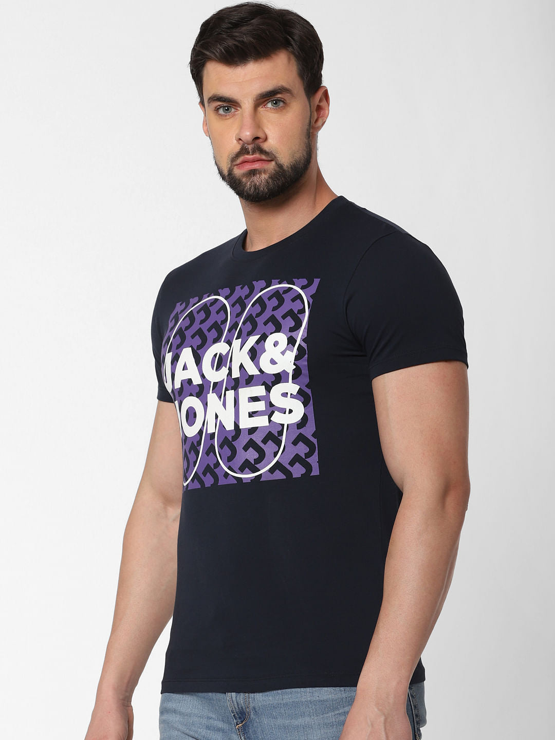 Graphic Print Crew Neck T-Shirt Online in India - Flat 20% Off