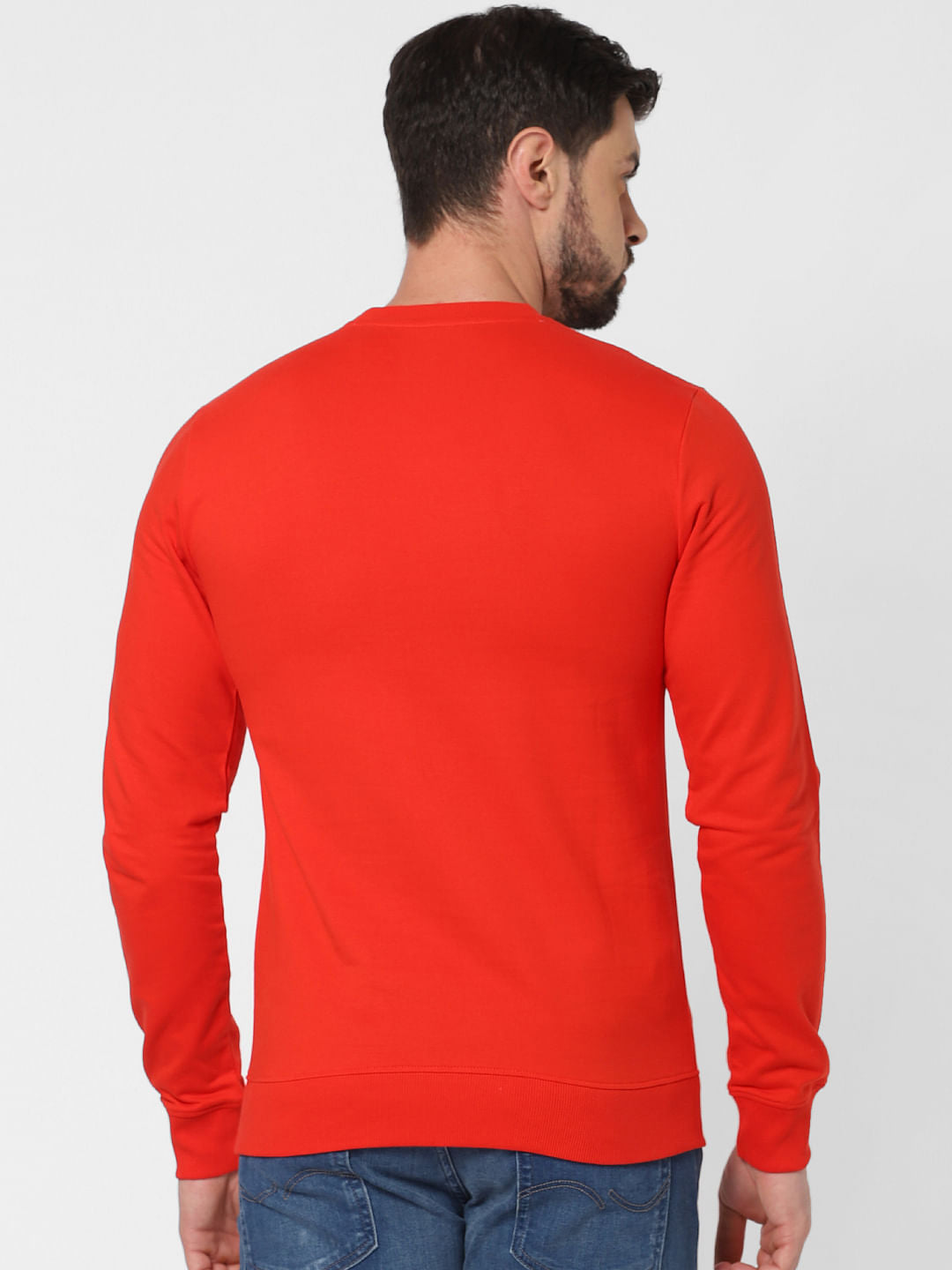 Red Logo Print Sweatshirt