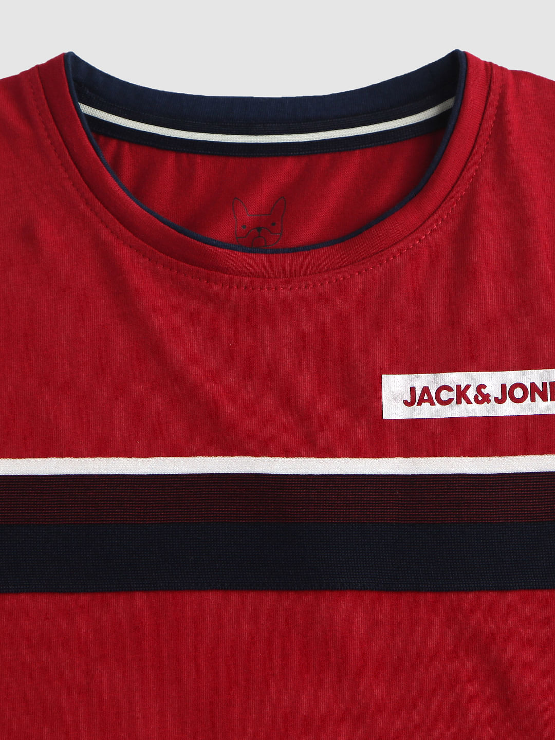 Red Logo Print Crew Neck T-shirt