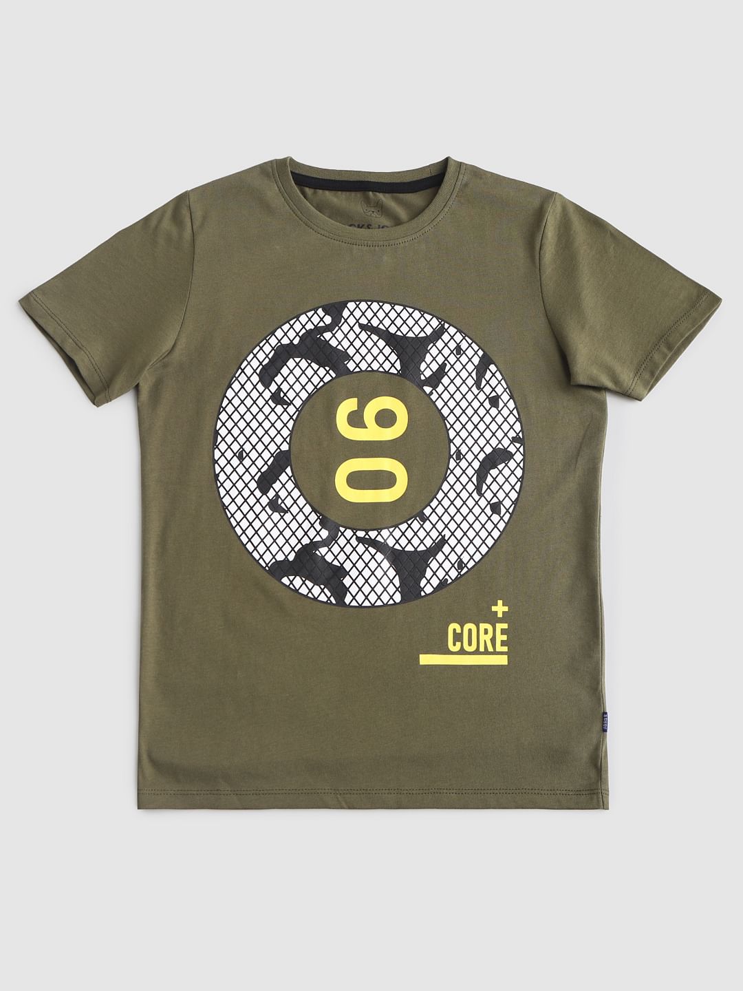 Boys Green Graphic Print Crew Neck T-shirt - 128/8Y