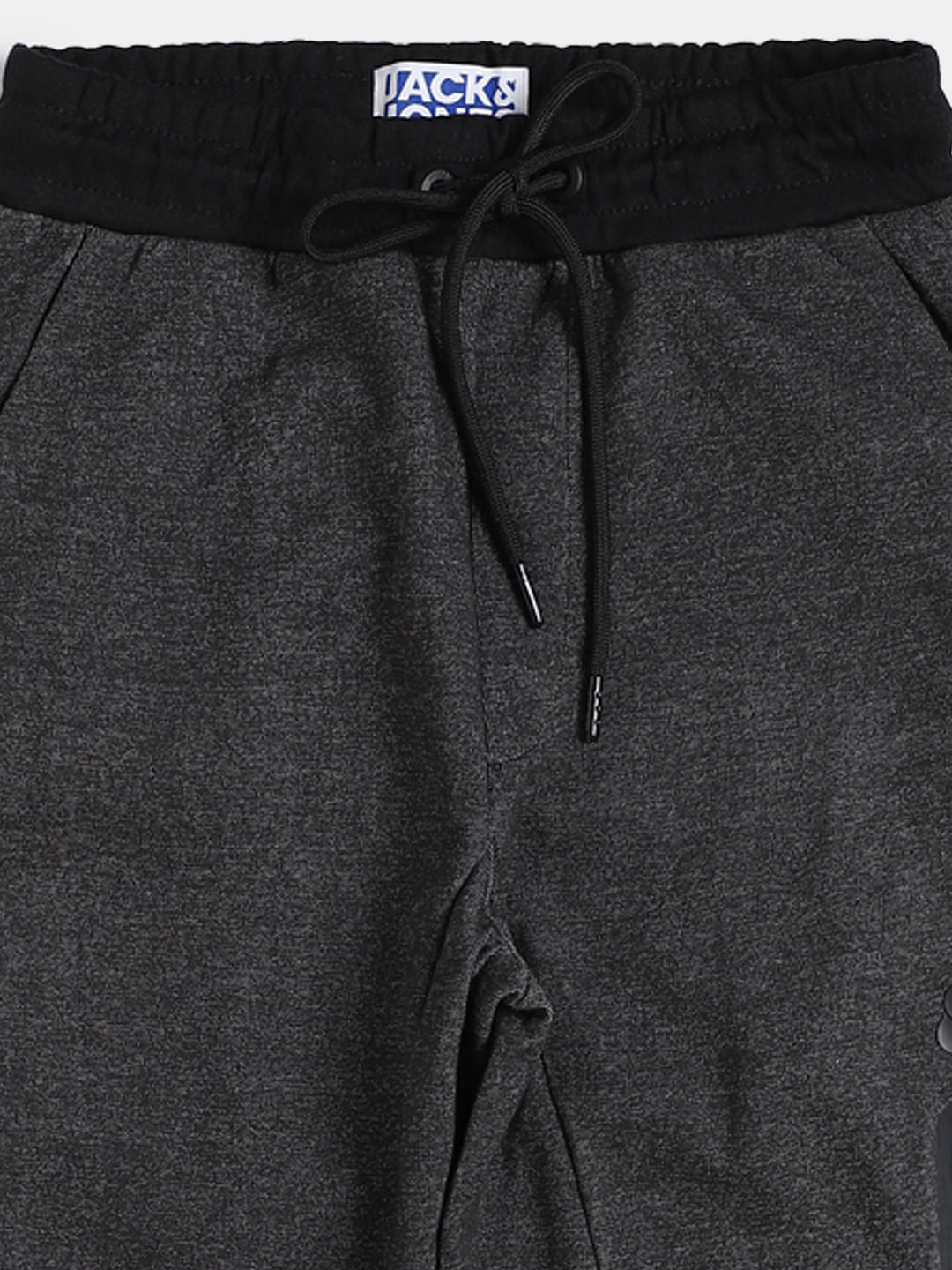 Boys Black Mid Rise Sweatpants