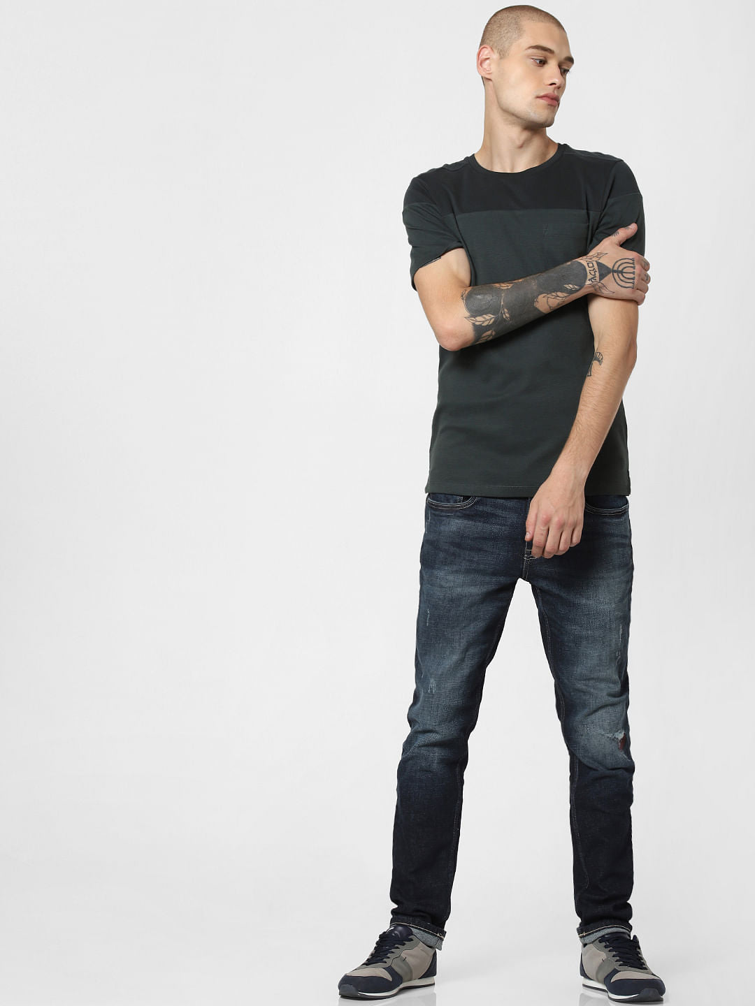 Blue Low Rise Faded Glenn Slim Fit Jeans - 28/30