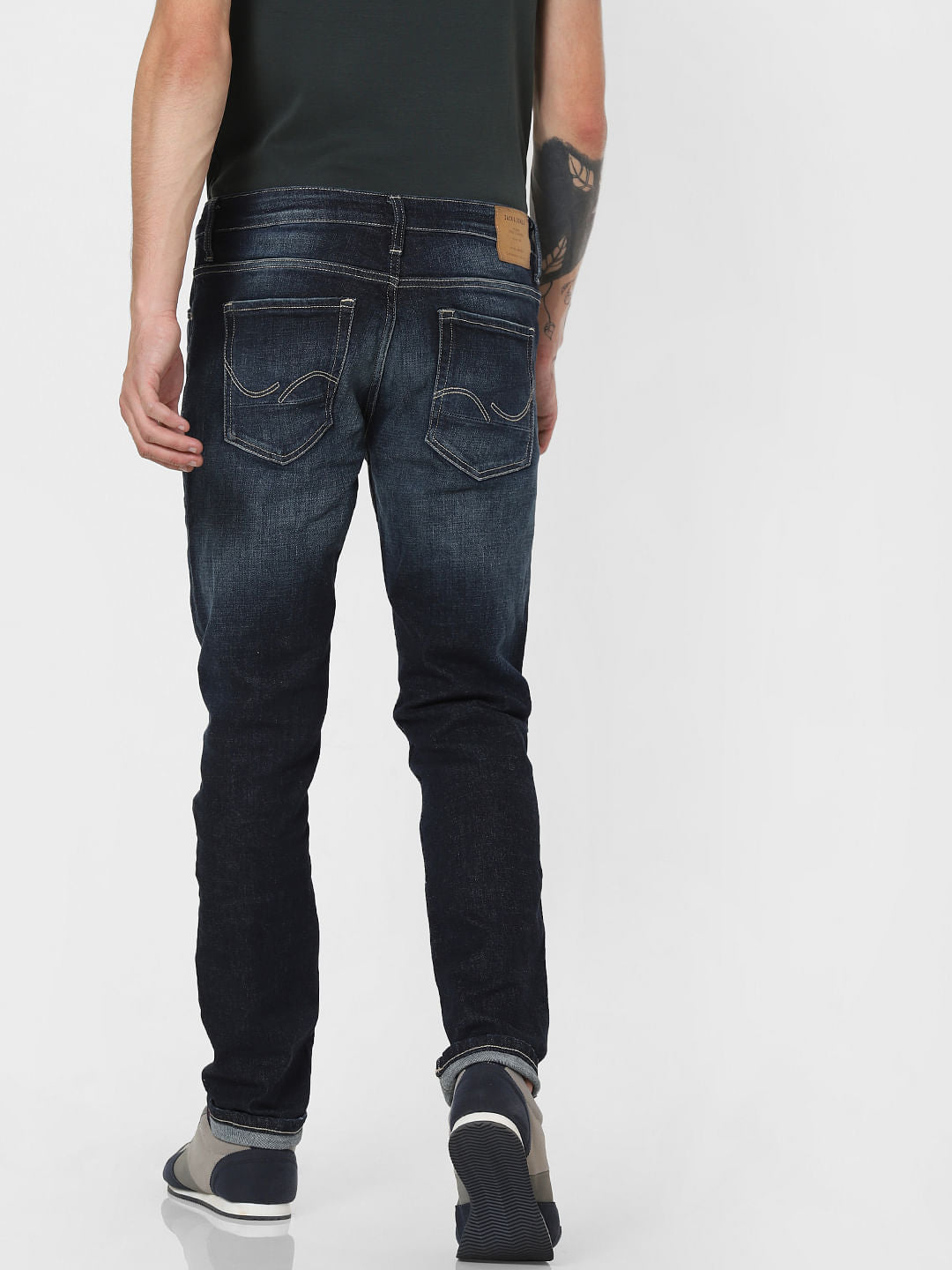 Blue Low Rise Faded Glenn Slim Fit Jeans