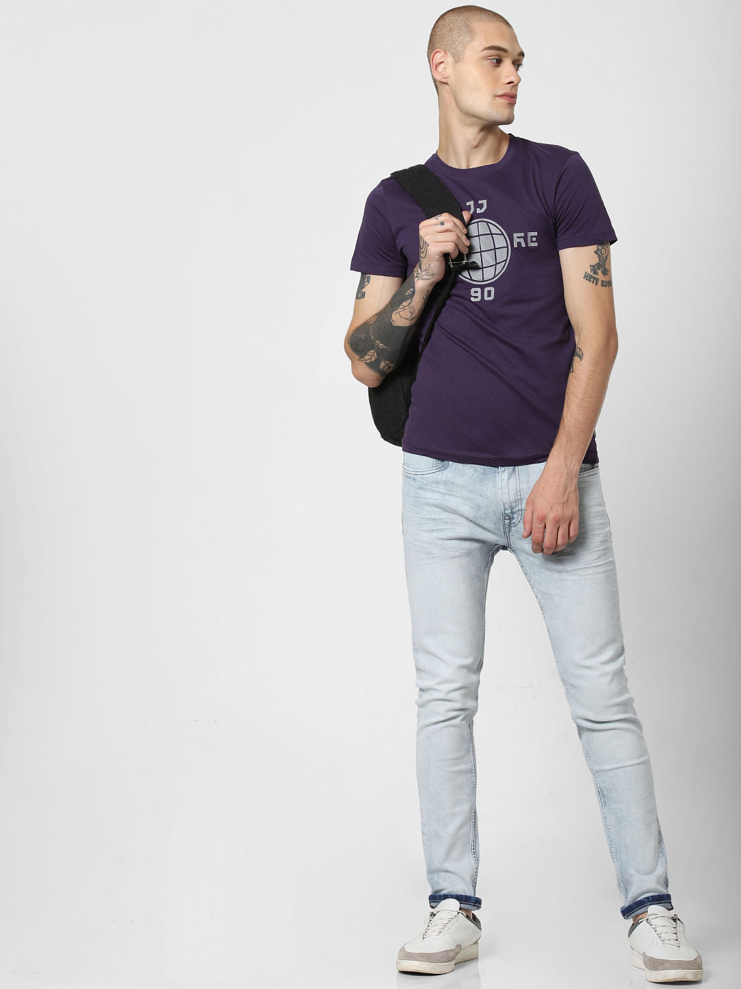 Light Blue Low Rise Faded Liam Skinny Jeans - 28/30