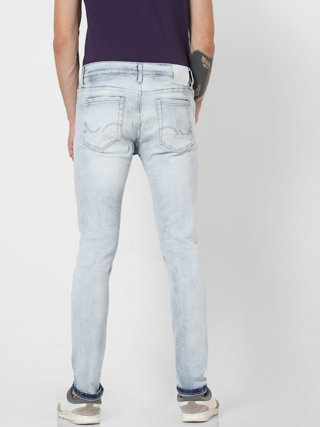 Light Blue Low Rise Faded Liam Skinny Jeans
