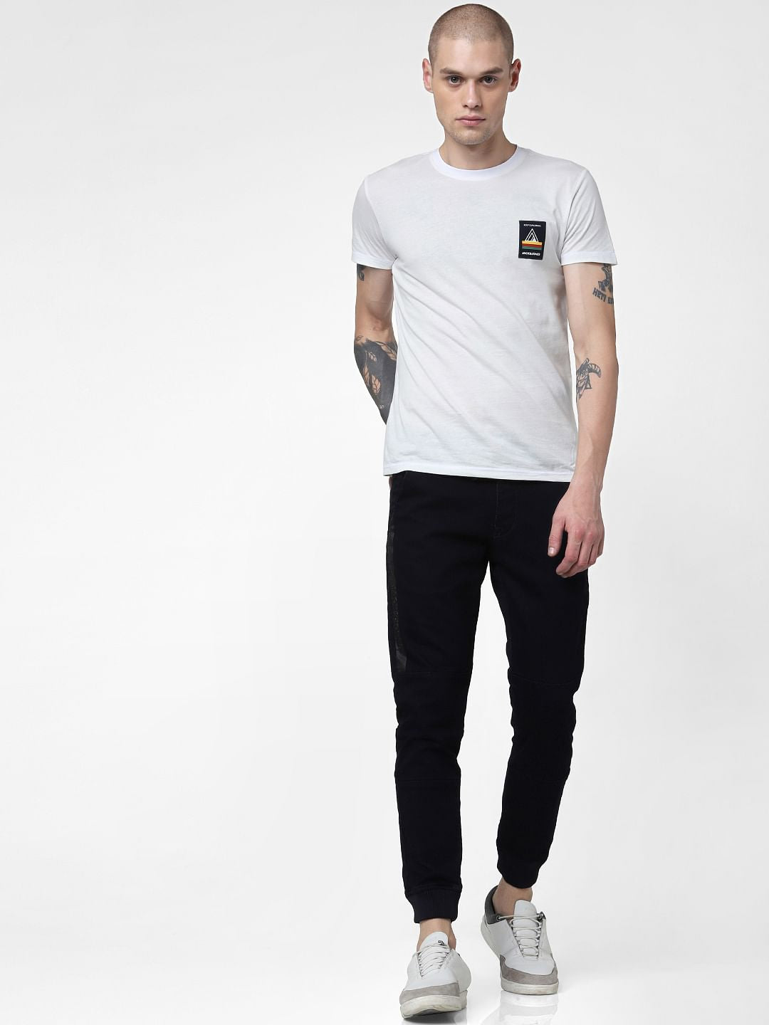 Dark Blue Low Rise Drawstring Glenn Slim Fit Jeans