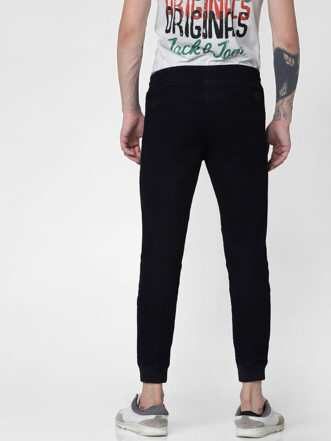 Dark Blue Low Rise Drawstring Glenn Slim Fit Jeans
