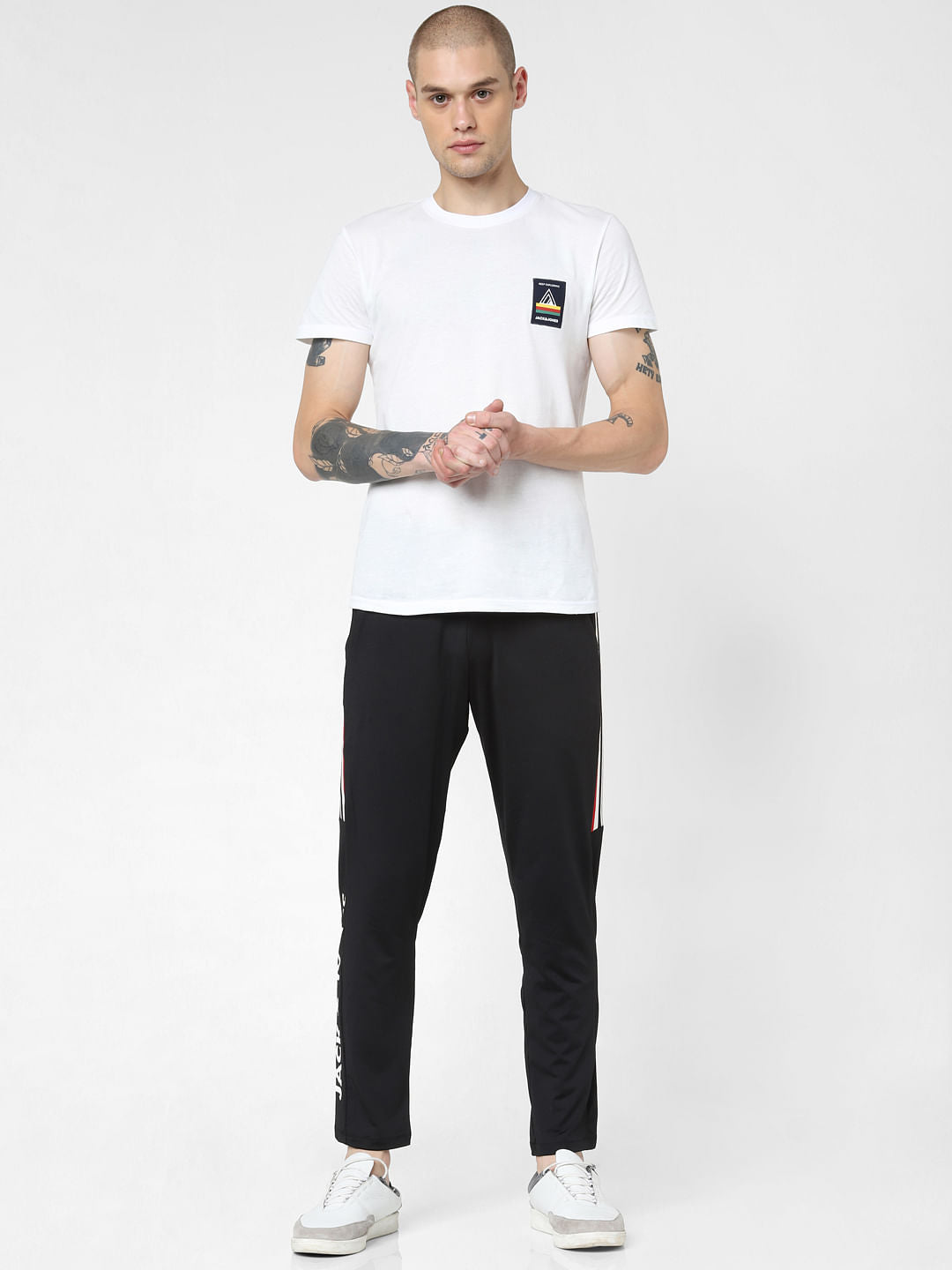 Black Drawstring Tape Detail Sweatpants