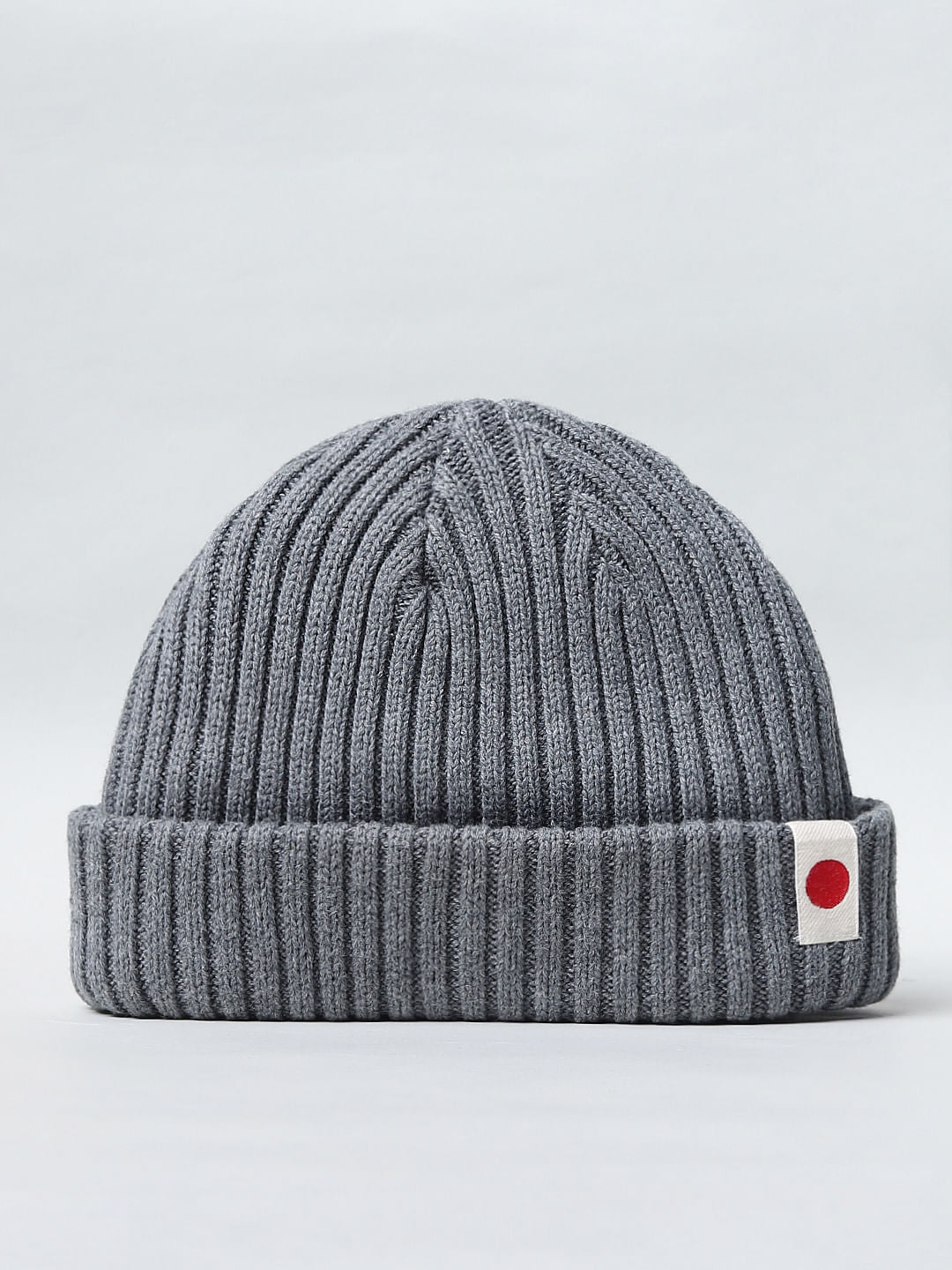 Grey Ribbed Beanie