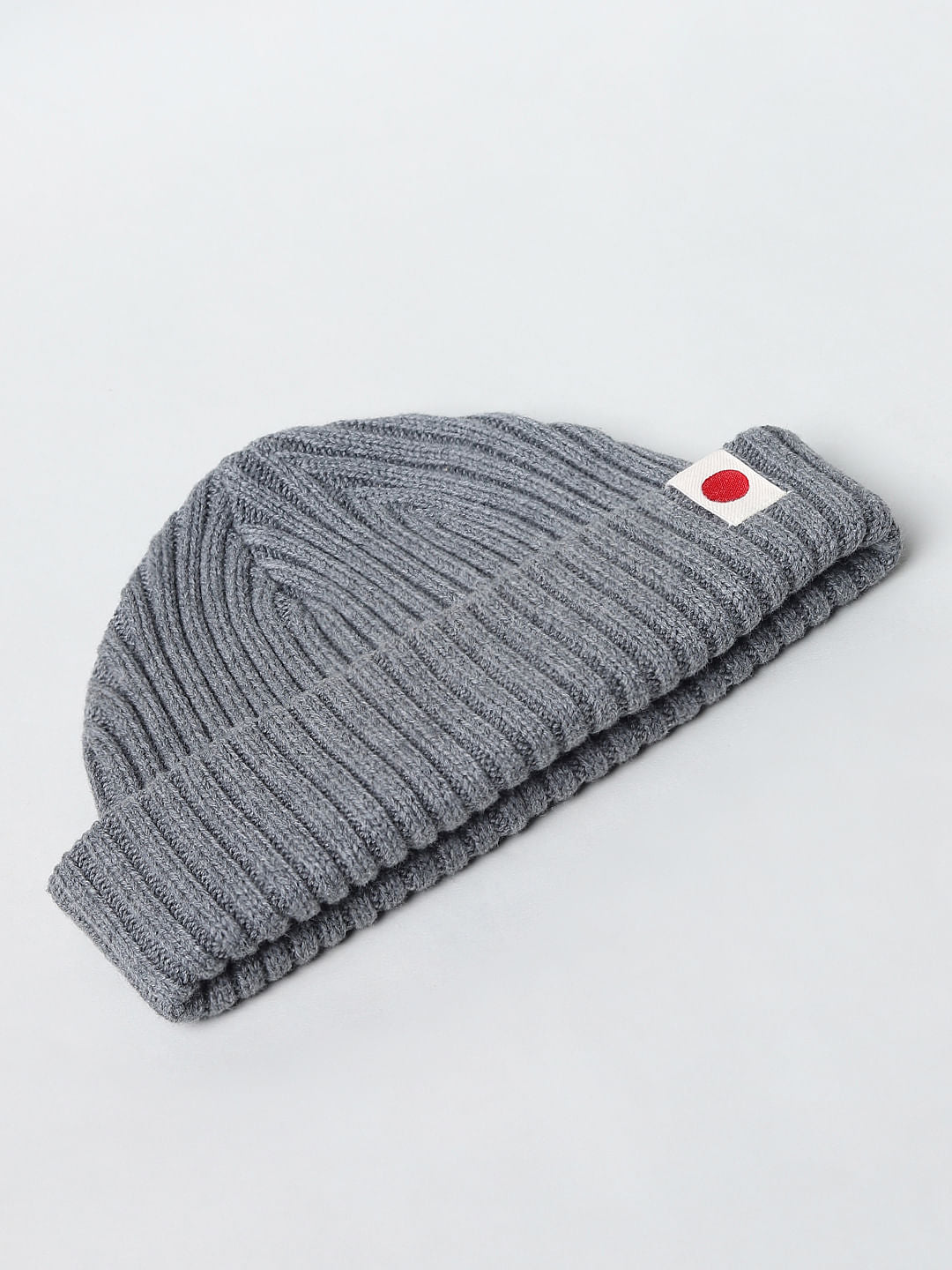 Grey Ribbed Beanie