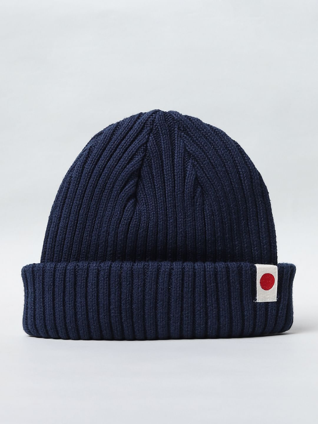 Navy Blue Ribbed Beanie
